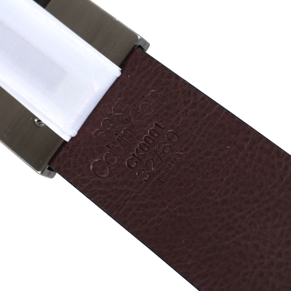 calvin klein brown leather belt