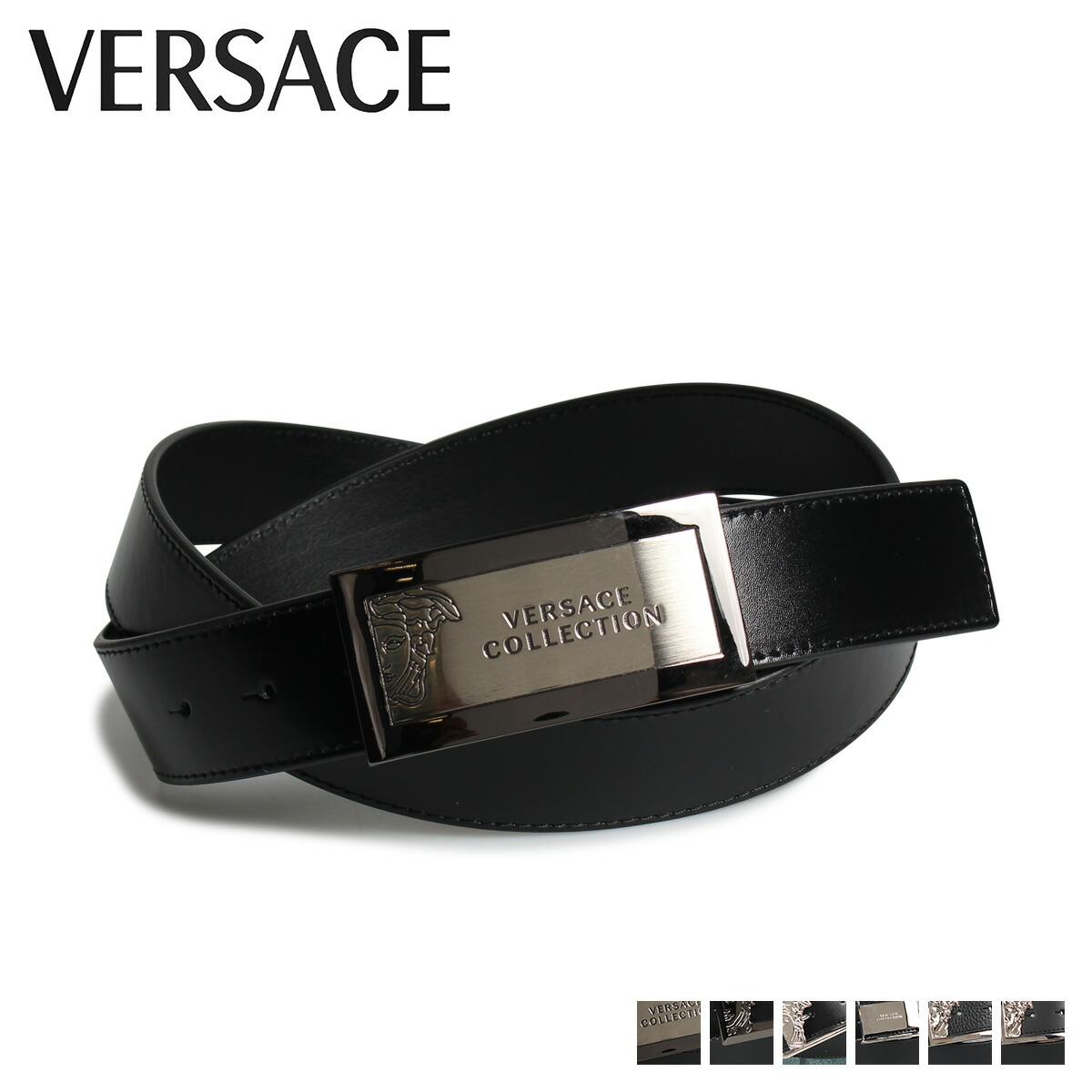 新しいコレクション ヴェルサーチ Versace ベルト レザーベルト メンズ 本革 ヴェルサーチ ブラック 黒 Vs Vs V915s Vs Vs Vm M 安い購入 Www Nripost Com