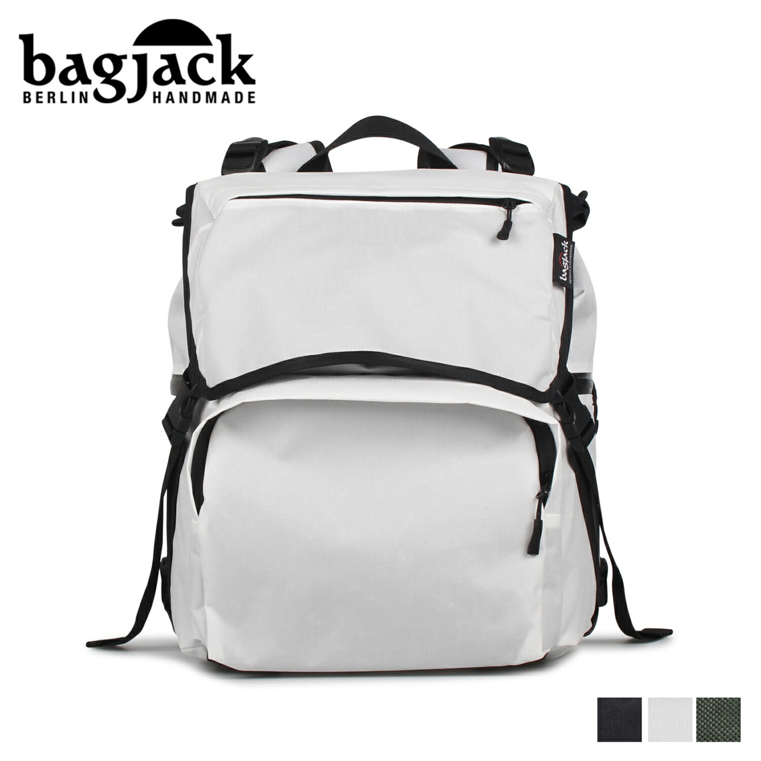 Bagjack バッグジャック リュック バックパック メンズ レディース 17l Rucksack Classic S ブラック ホワイト グレー 黒 白 Web限定カラー Bagjack バッグジャック リュック バックパック メンズ レディース 17l Rucksack Classic S ブラック ホワイト グレー 黒 白 Web限定カラー