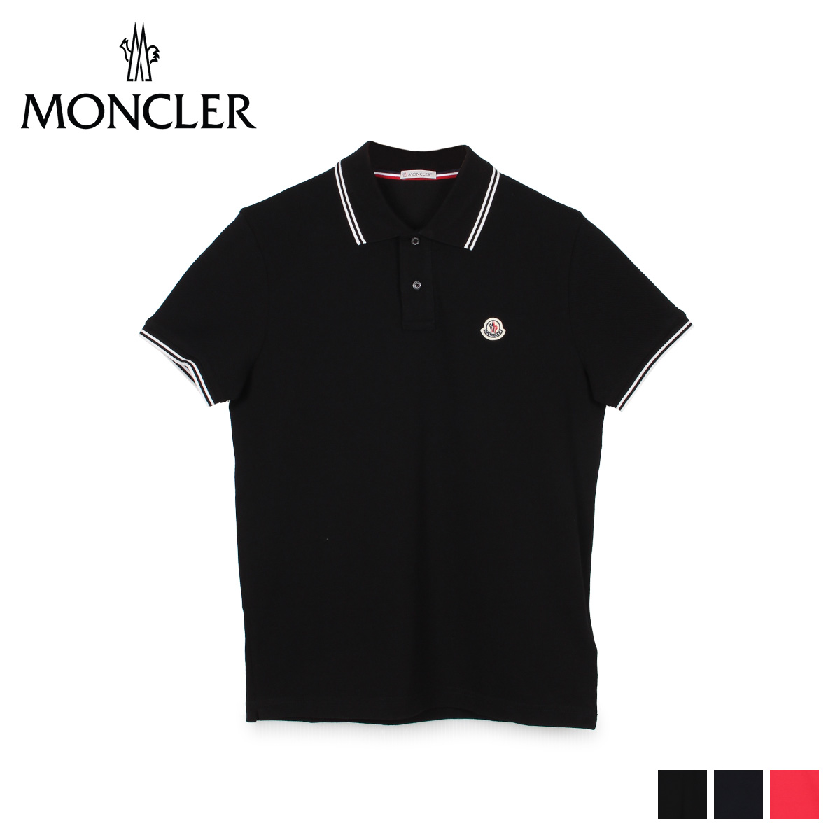 mens red moncler polo