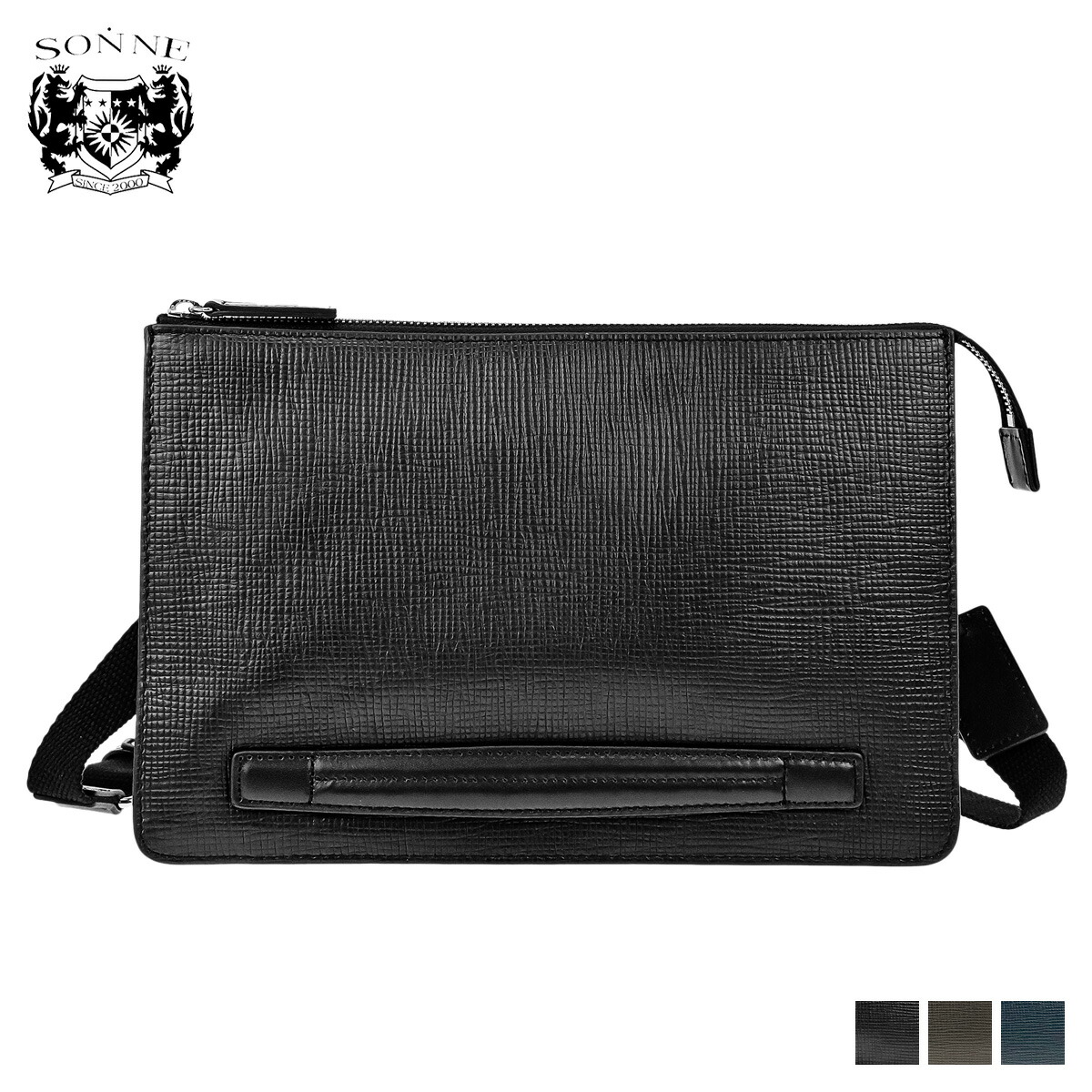 手数料安い 最大1000円offクーポン ゾンネ Sonne バッグ ショルダーバッグ クラッチバッグ セカンドバッグ メンズ 2way Clutch Shoulder ブラック グレー ネイビー 黒 Sobs004 希少 Hayperbearing Com