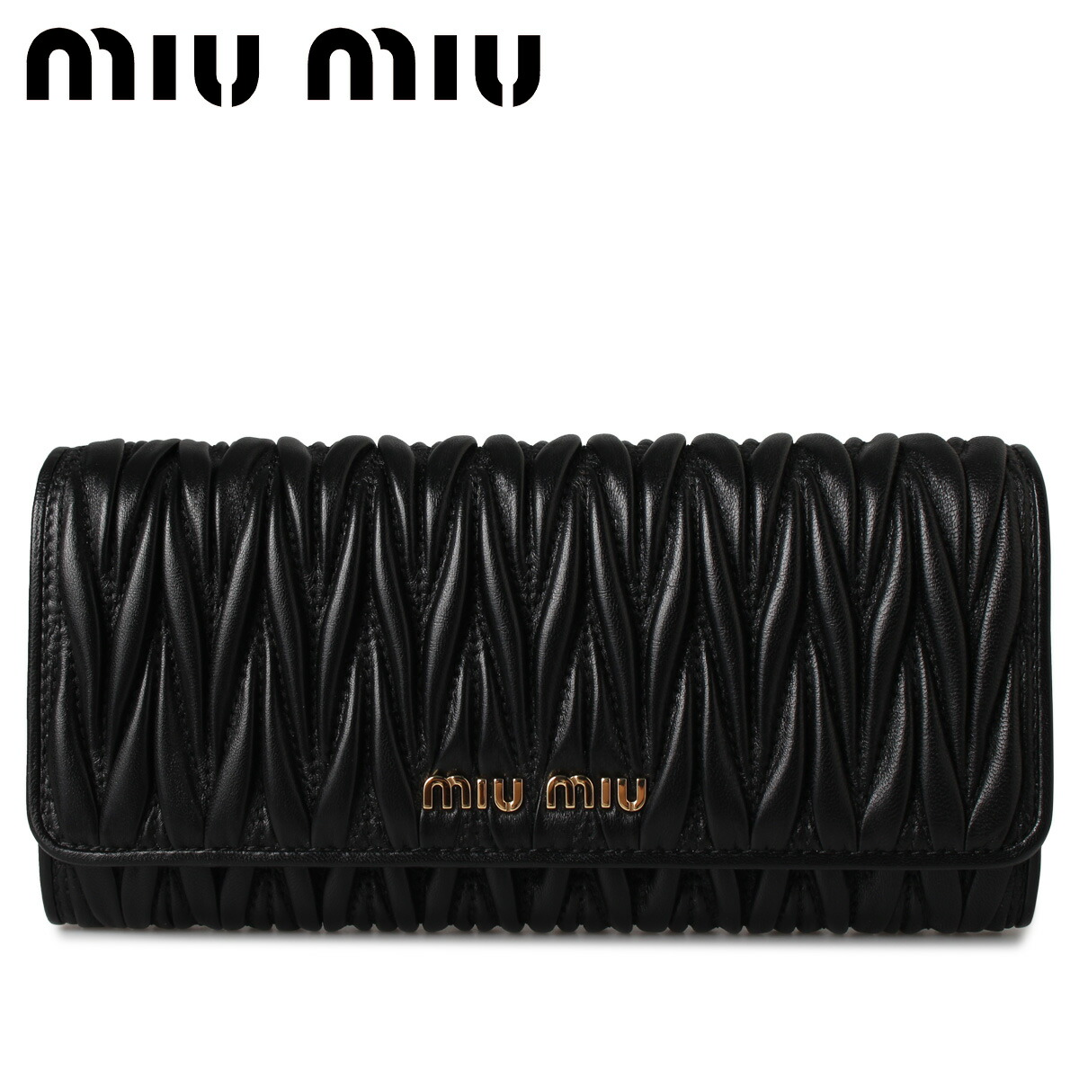 ランキング第1位 財布 Miu Miu ミュウミュウ 最大1000円offクーポン 長財布 5mh109 黒 ブラック Matelasse レディース マテラッセ Miu 5mh109 F0002 Qbdworks Com