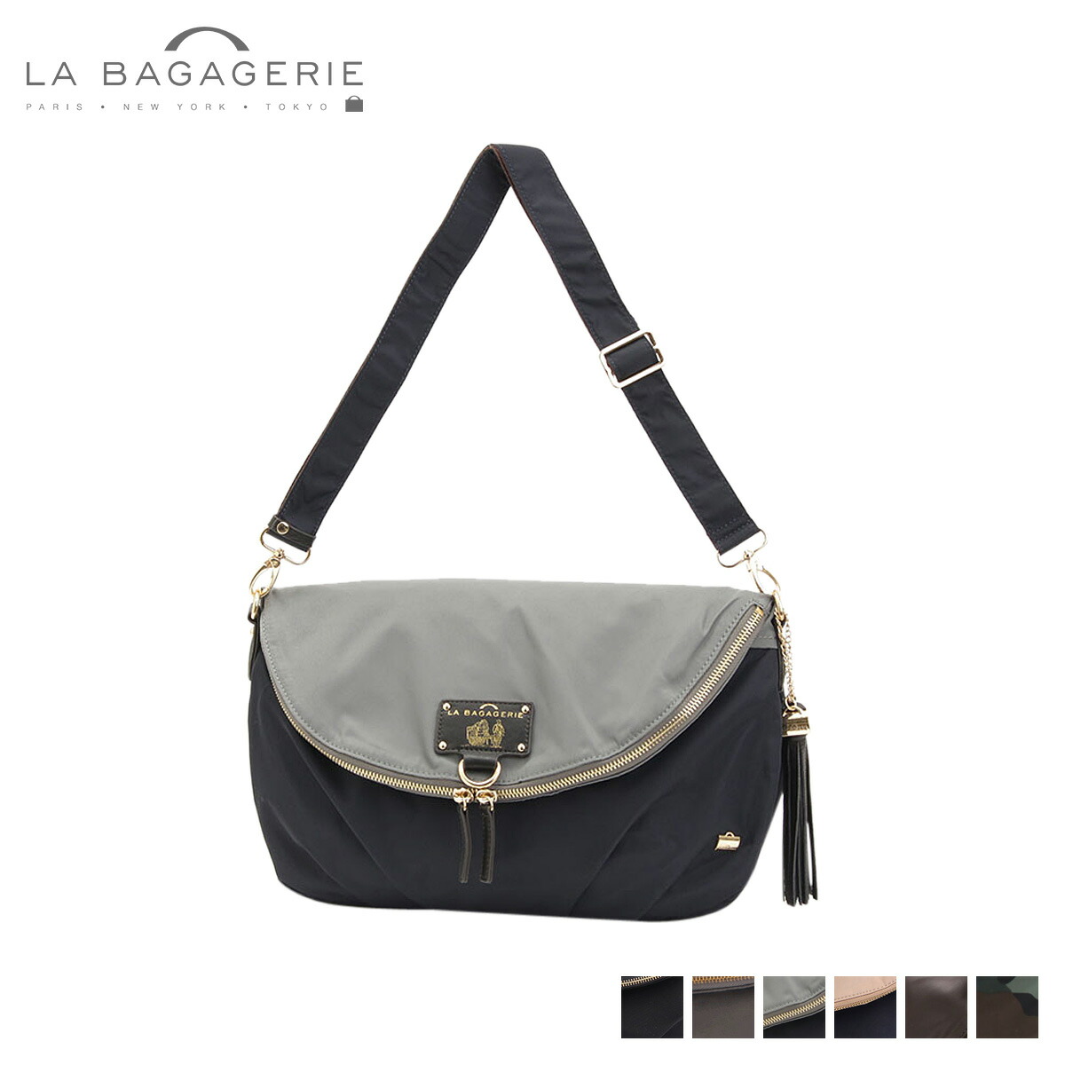 【最大1000円OFFクーポン発行中 4/17 11:59まで！】 ラ バガジェリー LA BAGAGERIE バッグ ショルダーバッグ ハンドバッグ リュック バックパック レディース 迷彩 3WAY BAG ブラック グレー ベージュ ブラウン カモ 黒 B61-01-03 母の日