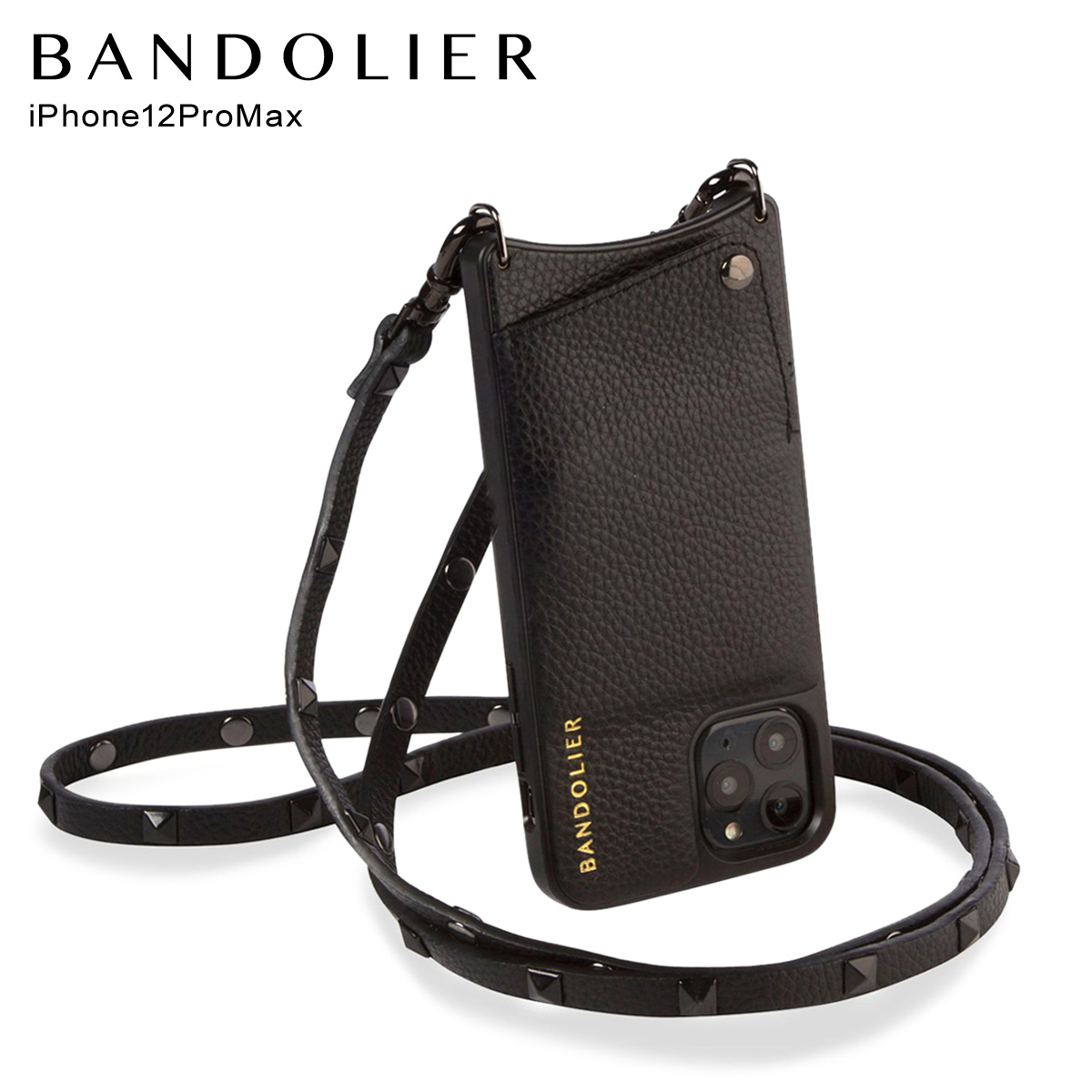 楽天最安値に挑戦】 BANDOLIER バンドリヤー iPhone12 Pro MAX ケース スマホケース 携帯 ショルダー アイフォン SARAH  BLACK メンズ レディース レザー サラ ブラック 黒 10SABLKP fucoa.cl