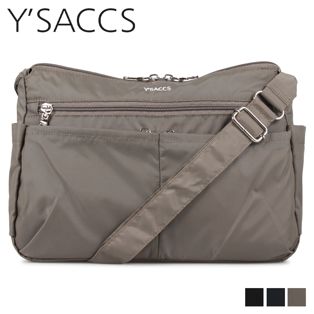 限定セール レディース Y02 08 03 スニークオンラインショップ 黒 ネイビー Shoulder Y Saccs バッグ グレージュ イザック ブラック 抗菌 バッグ 送料無料 Shoulder あす楽対応 Mini 最大600円offクーポン 撥水 ショルダーバッグ イザック ショルダー