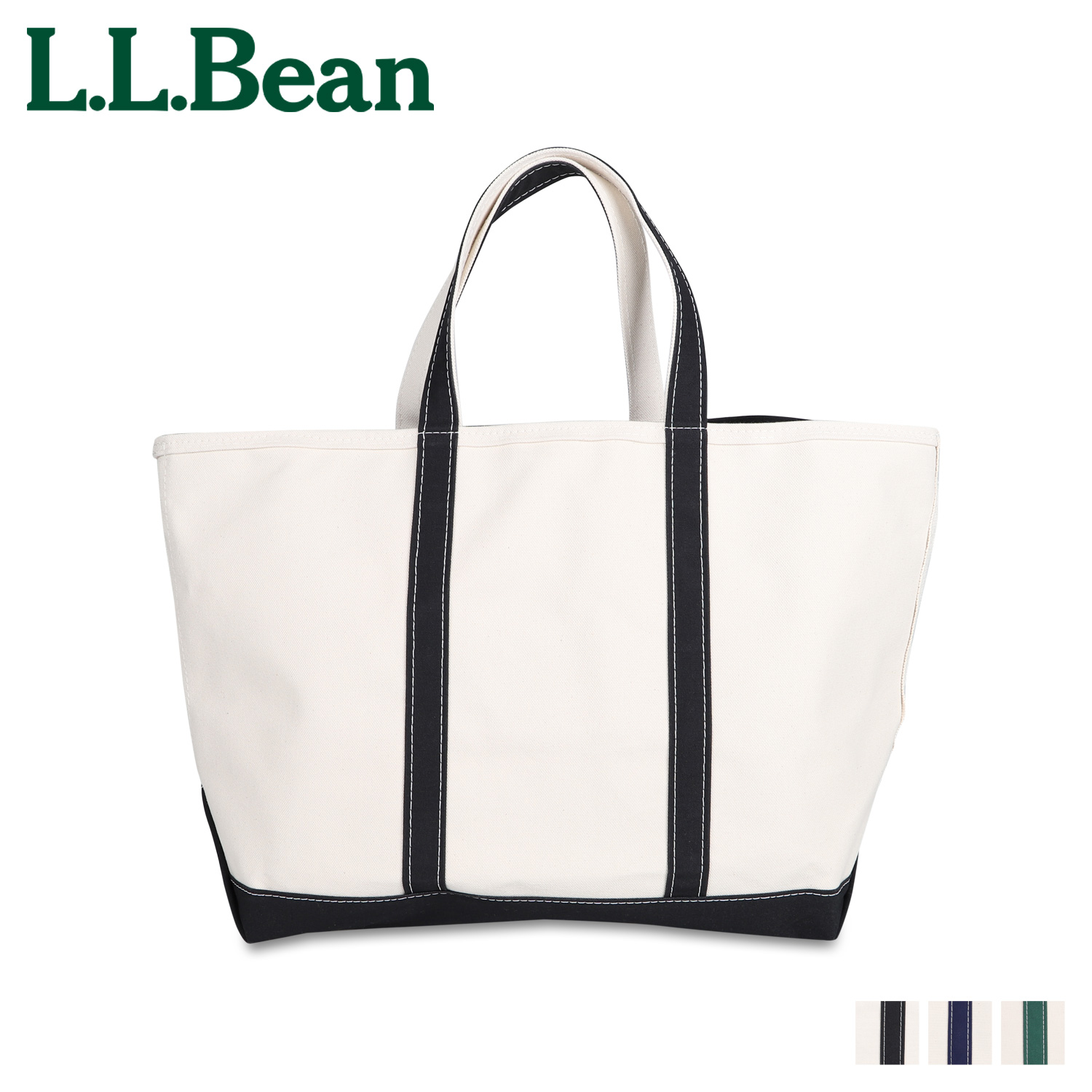 Llbean エルエルビーン トートバッグ メンズ レディース キャンバス ファスナー付き Boat And Tote Zip Top Large ブラック ブルー ダーク グリーン 黒 Andapt Com