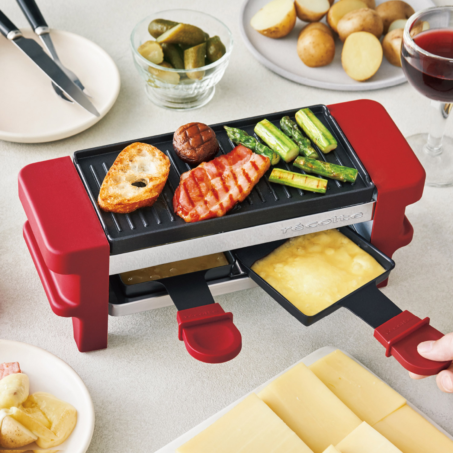 クーポン対象外 レコルト 値頃 Recolte ラクレットフォンデュメーカー メルト チーズ ヒーター ピック Rrf 1 Fondue Melt セット Maker ドロッパー Raclette