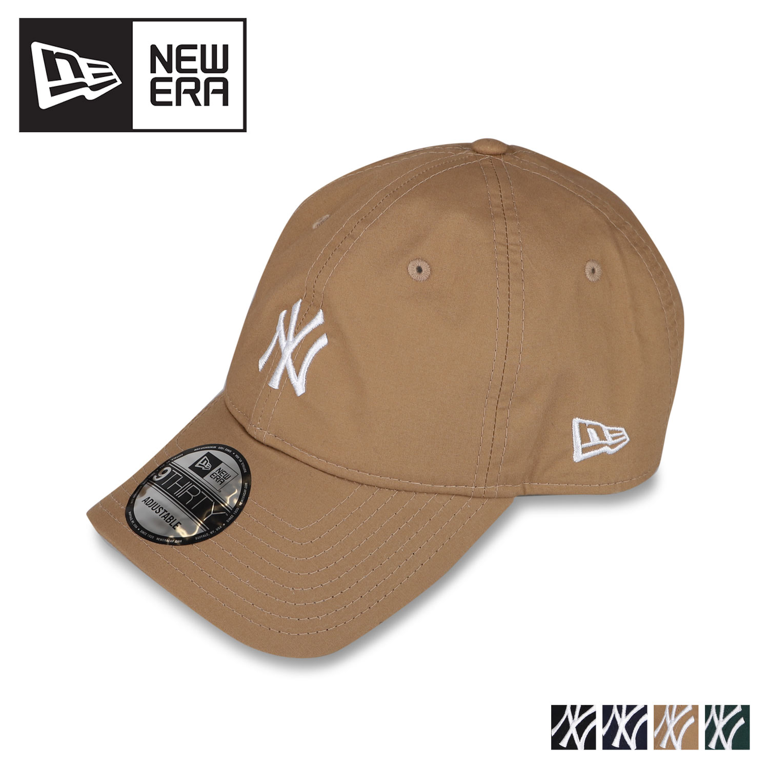 NEW ERA ニューエラ ベージュ ベースボールキャップ 古着 ニューヨーク