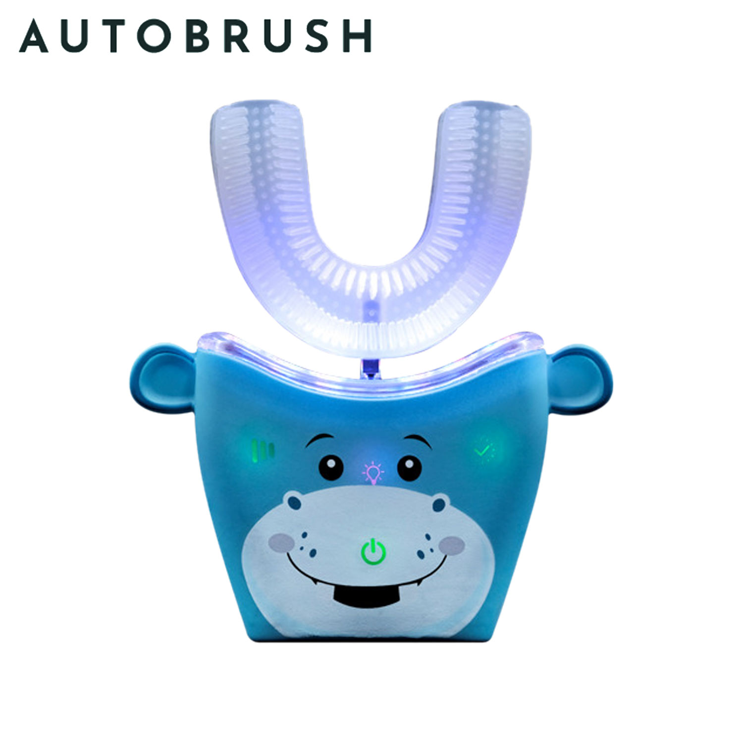 20605円 祝日 オートブラシ AutoBrush 電動歯ブラシ 本体 ブラシ 4本 セット 子供用 やわらかめ HIPPO AUTO BRUSH 4BRUSH BODIES