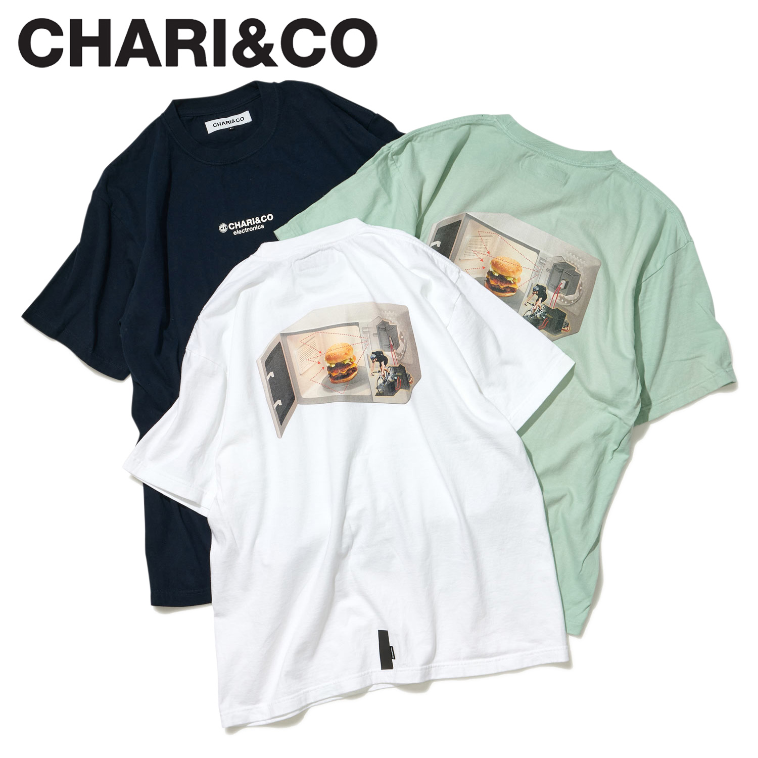 Charico チャリアンドコー カットソー メンズ 半袖 Microwave K Tel Tシャツ