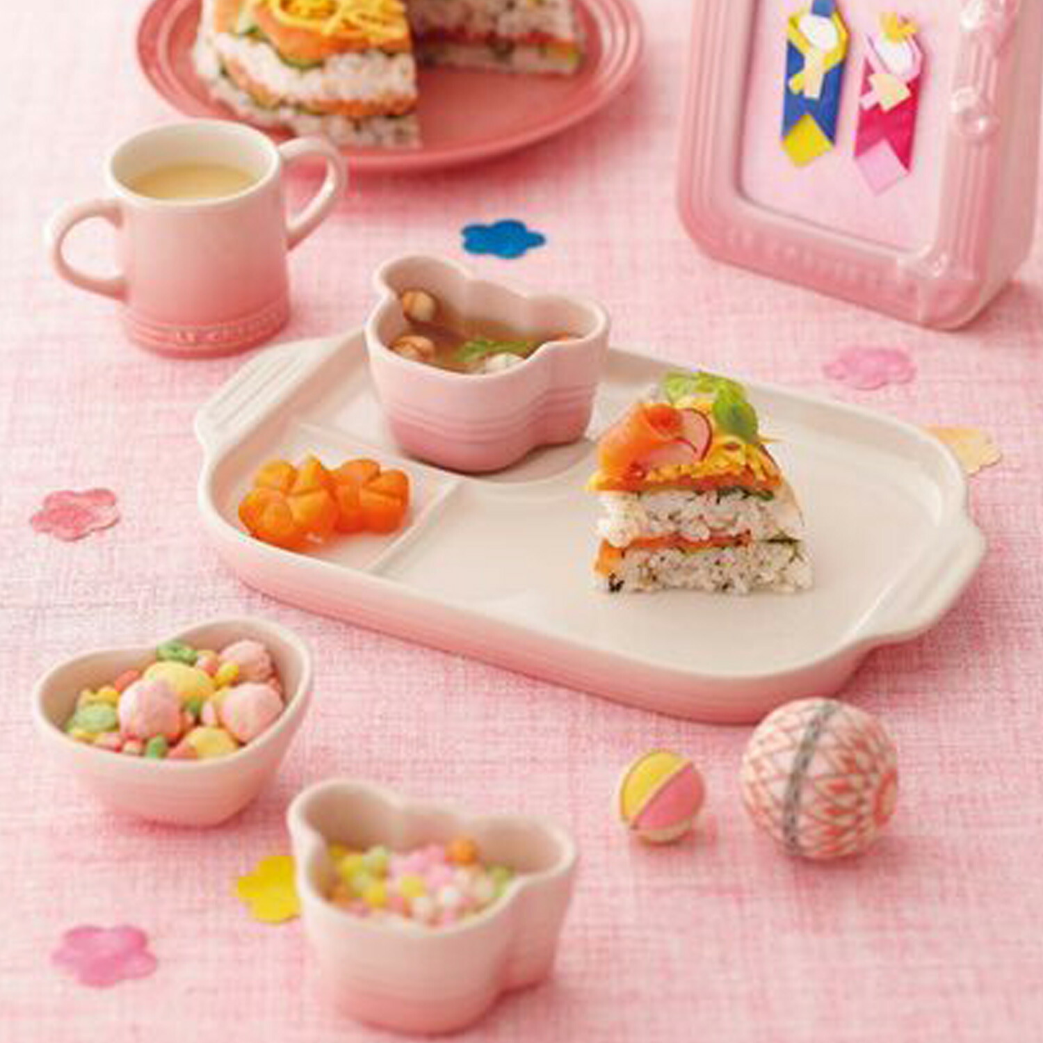 【最大1000円OFFクーポン配布中】ル・クルーゼLeCreuset食器セット2点セット男の子女の子キッズ子供お食い初め離乳食断熱オーブン食洗器対応ベビーマルチプレートラムカンセット