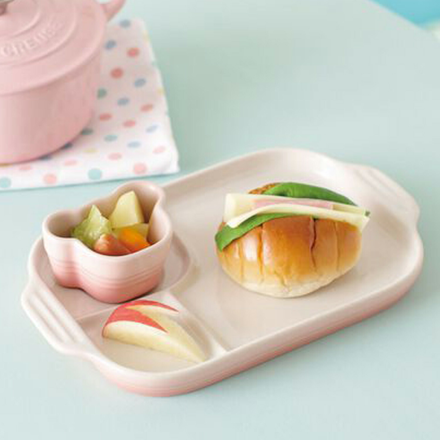 【最大1000円OFFクーポン配布中】ル・クルーゼLeCreuset食器セット2点セット男の子女の子キッズ子供お食い初め離乳食断熱オーブン食洗器対応ベビーマルチプレートラムカンセット