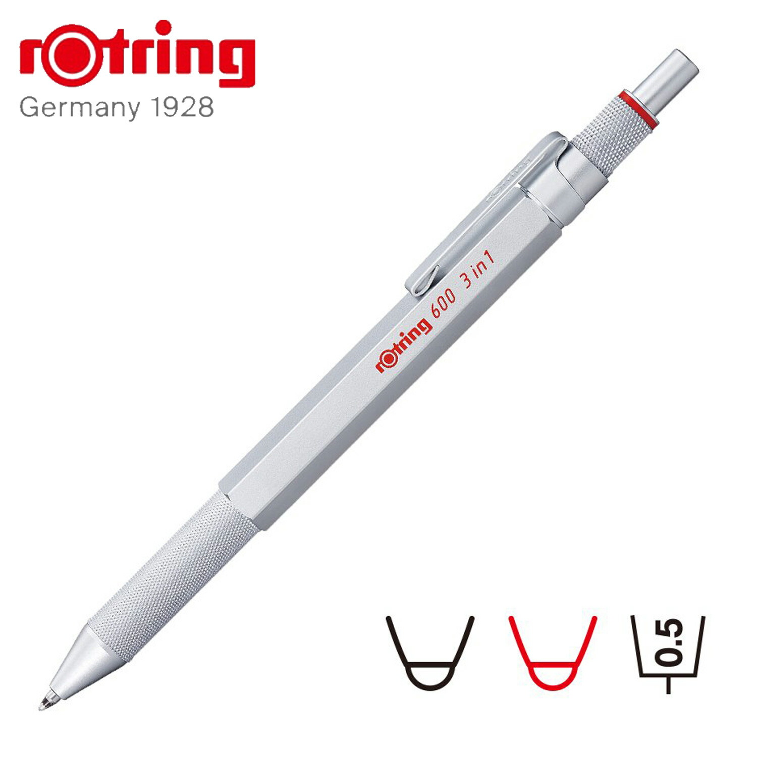 楽天市場】ロットリング rOtring 多機能ペン マルチペン 4in1