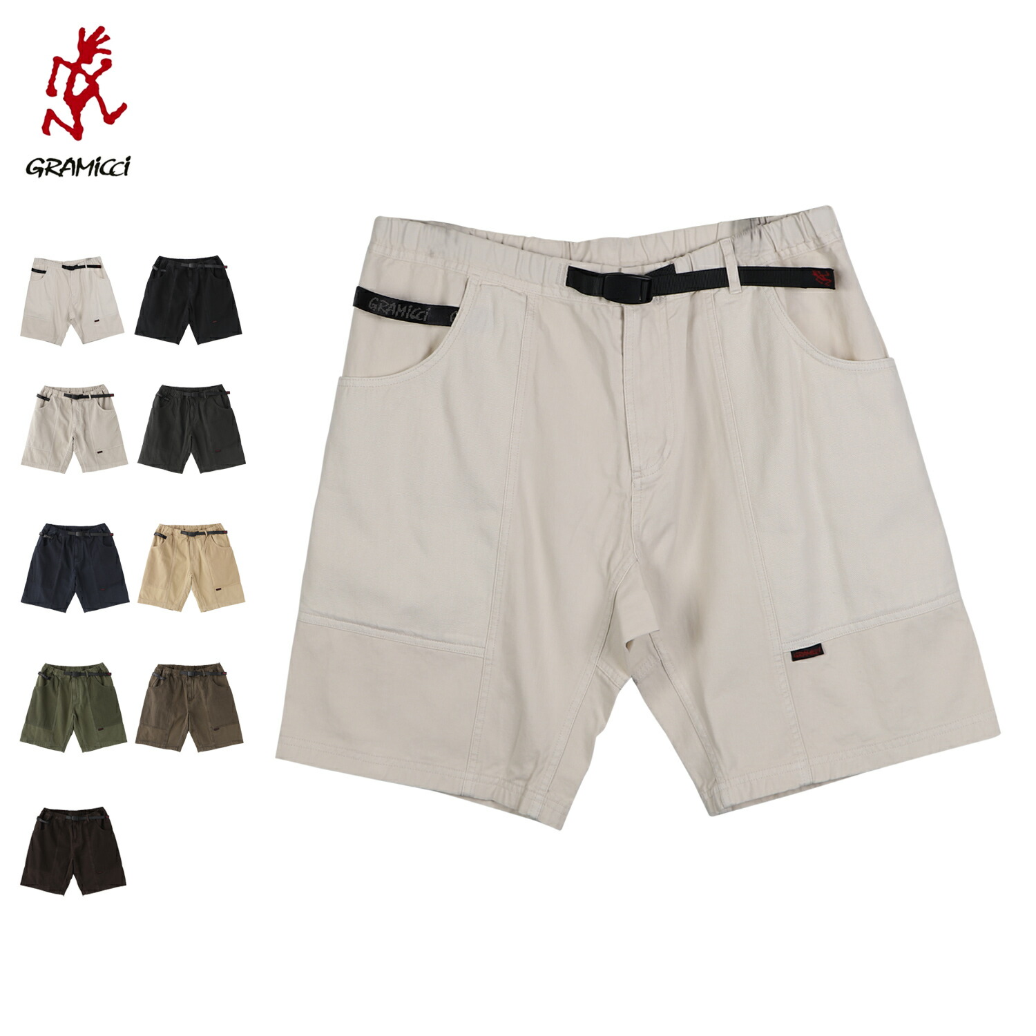 Gramicci グラミチ パンツ ショートパンツ ハーフパンツ ガジェット メンズ GADGET SHORT グレージュ ブラック オフ ホワイト グレー ネイビー ベージュ オリーブ ブラウン 黒 G104-OGT