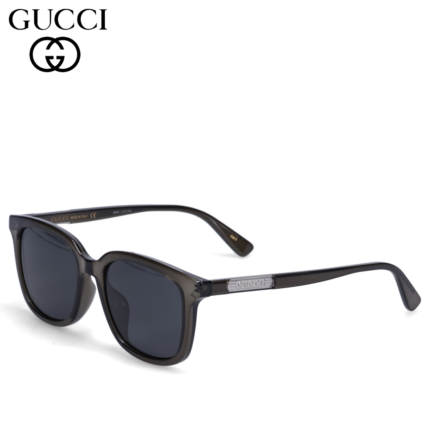 【GUCCI 】グッチ　サングラス ブラックフレーム ＆グレーレンズ GUCCI サングラス 「GUCCI/グッチ」スクエア GG1175SK 002