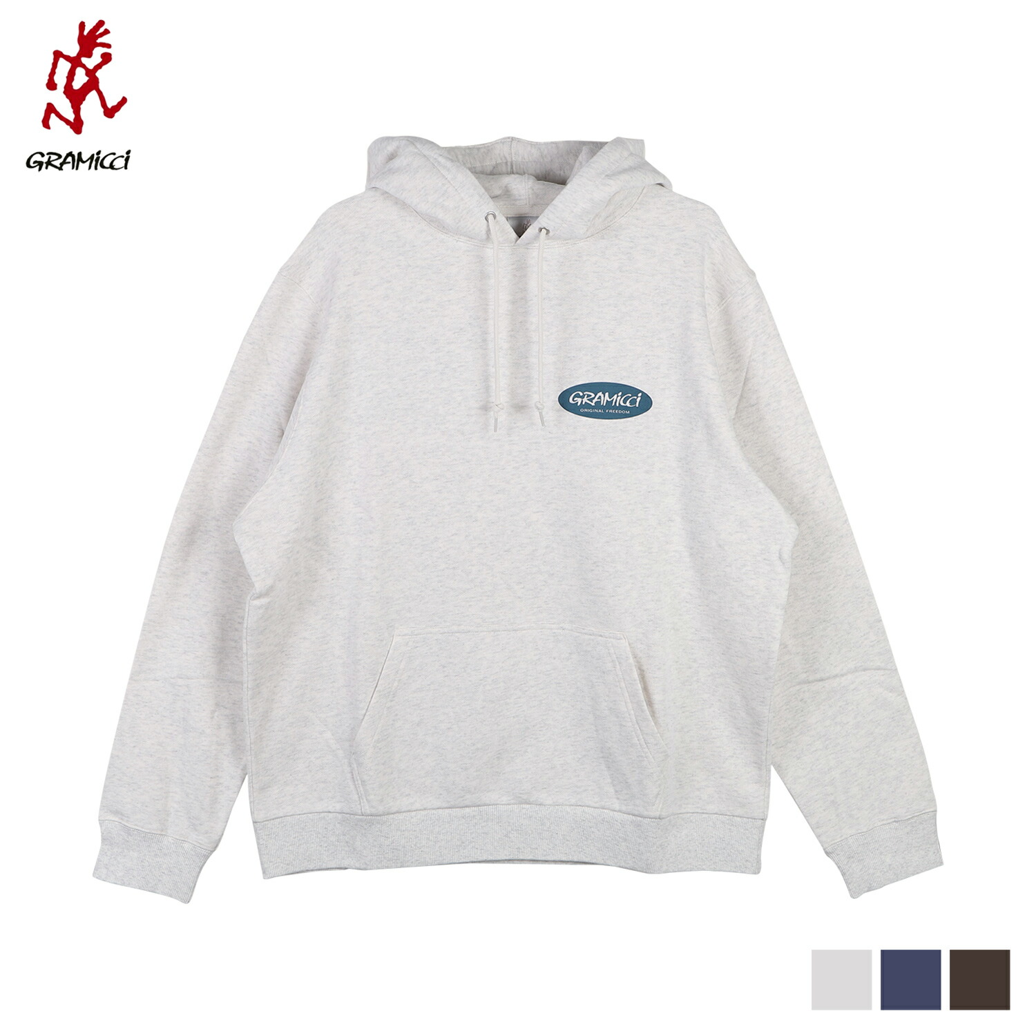 Gramicci グラミチ パーカー スウェット プルオーバー メンズ ORIGINAL FREEDOM PULLOVER HOODIE SWEATSHIRT グレー ネイビー ブラウン G3FU-J079
