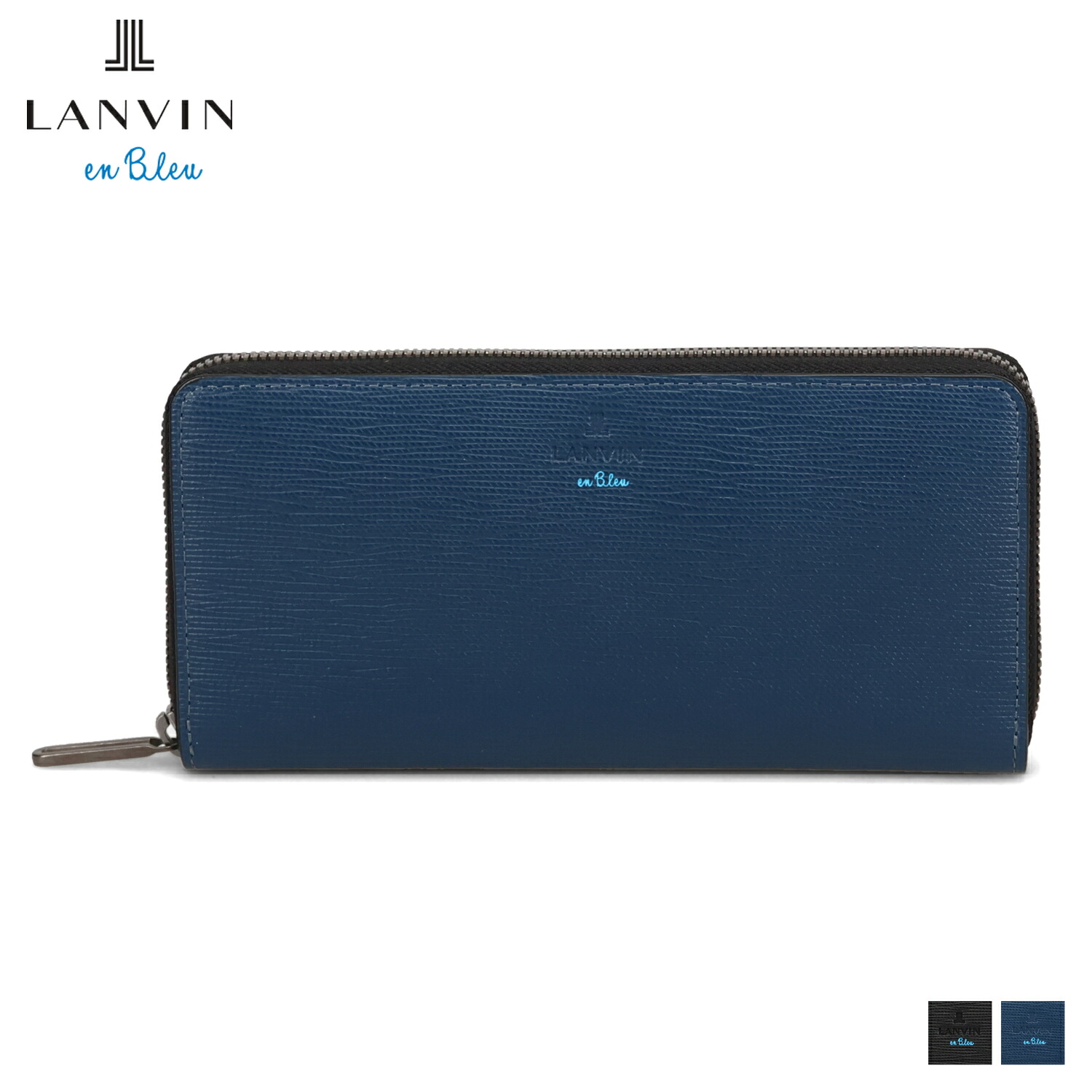 ランバンオンブルー LANVIN en Bleu 財布 長財布 ウォレット メンズ レディース 本革 ラウンドファスナー LONG WALLET ブラック ネイビー 黒 522605 15,400円