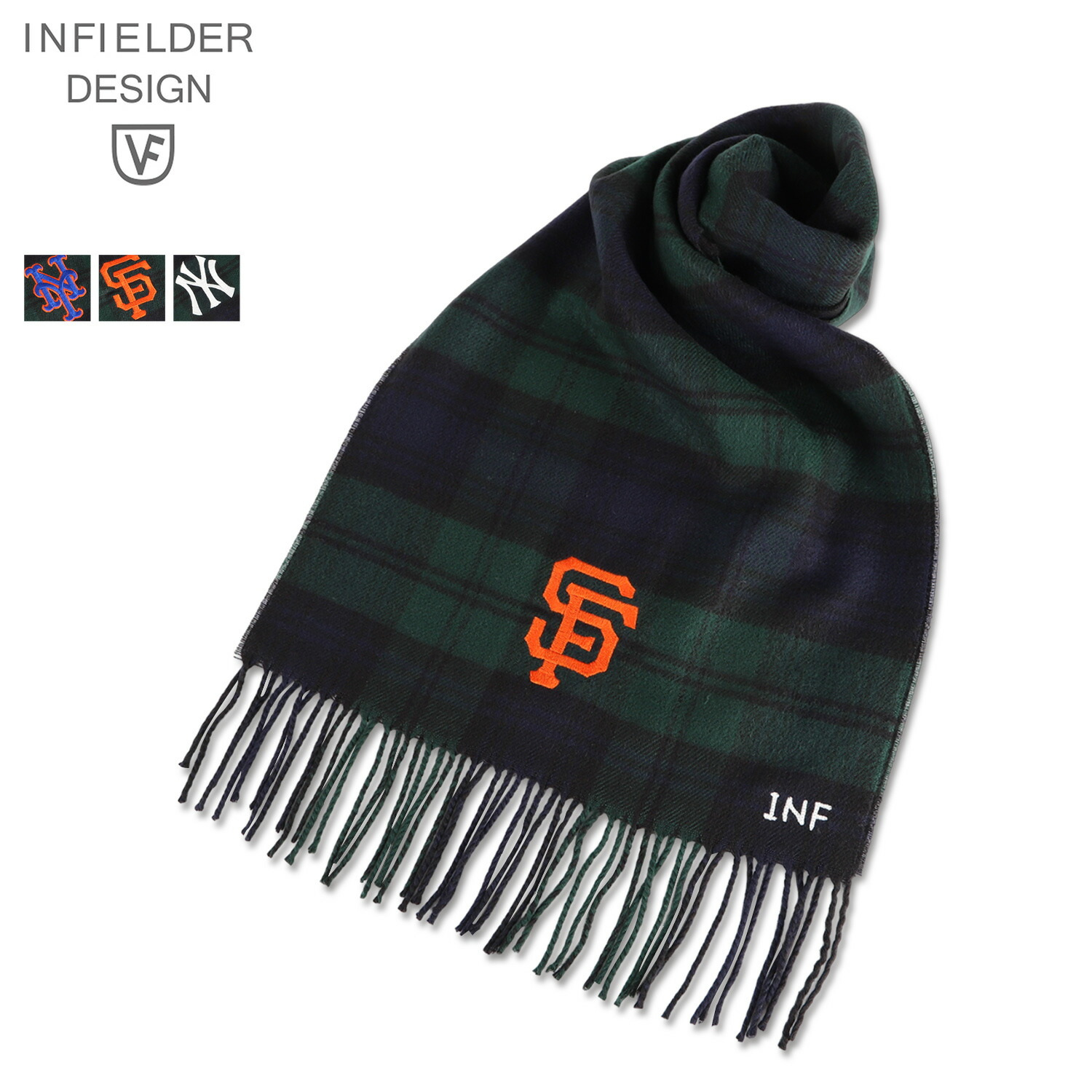 INFIELDERDESIGN×MLB マフラー グレー Yankees - メルカリ