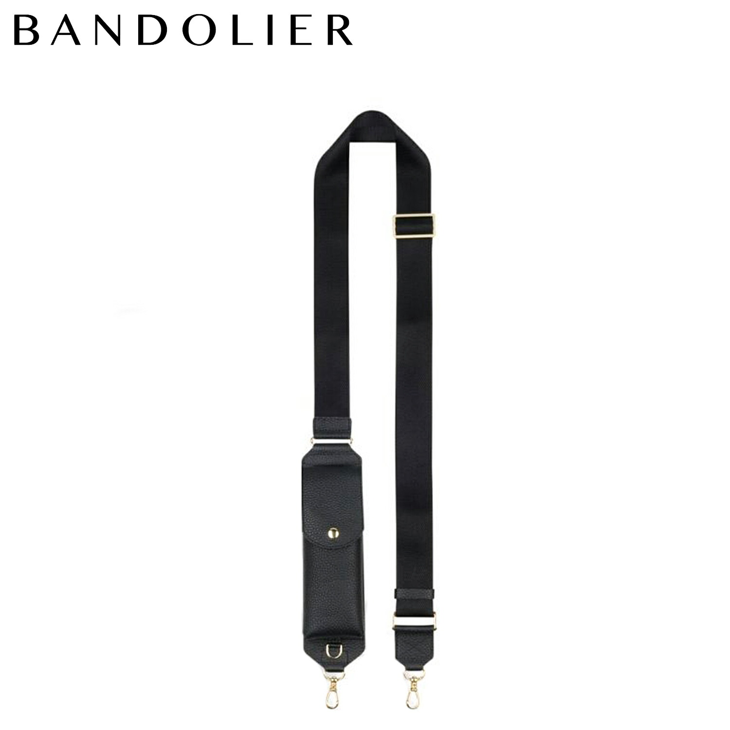 BANDOLIER ブラックストラップ Bandolier ブラックレザーショルダーストラップ（BANDOLIER 黒