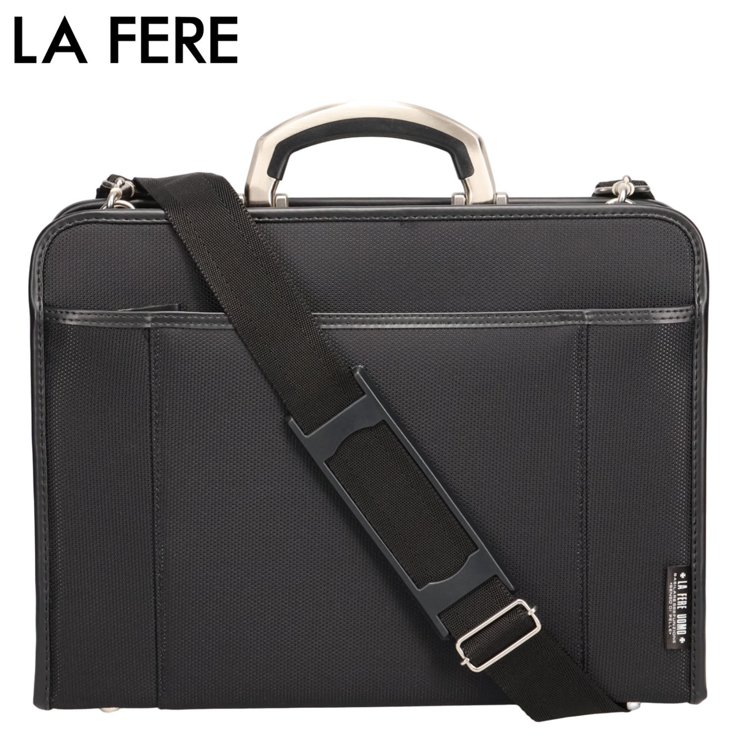 LA FERE ラフェール 青木鞄 ビジネスバッグ アタッシュケース ショルダー カバン オプス メンズ Mサイズ A4 アルミハンドル 斜めがけ ソフト 軽量 OPS ブラック 黒 6724