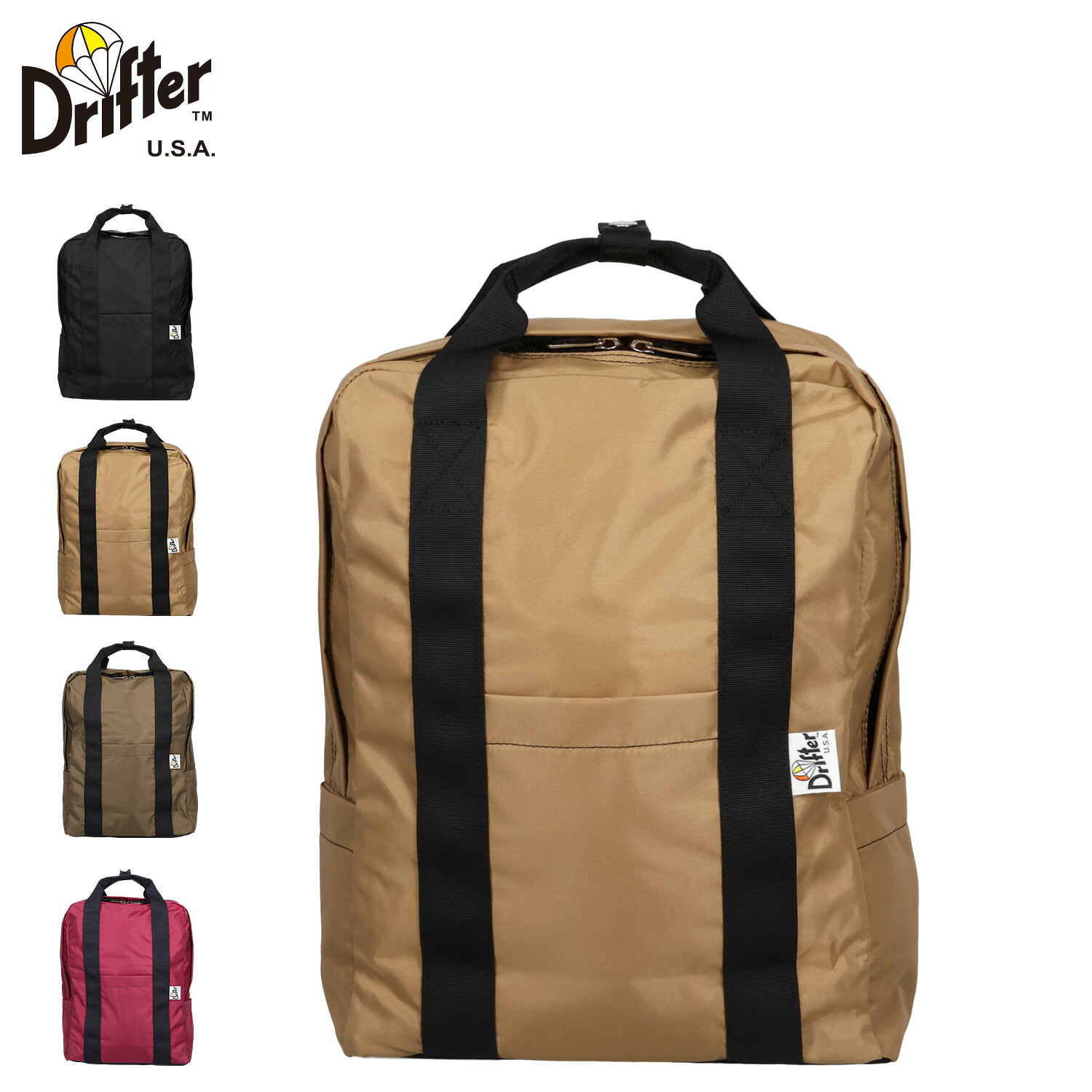 【最大1000円OFFクーポン発行中 7/27 10:59まで!】 Drifter ドリフター バッグ リュック バックパック メンズ レディース 13.5L 軽量 ELYRIA ブラック ベージュ ブラウン レッド 黒 DFV1485|スニークオンラインショップ