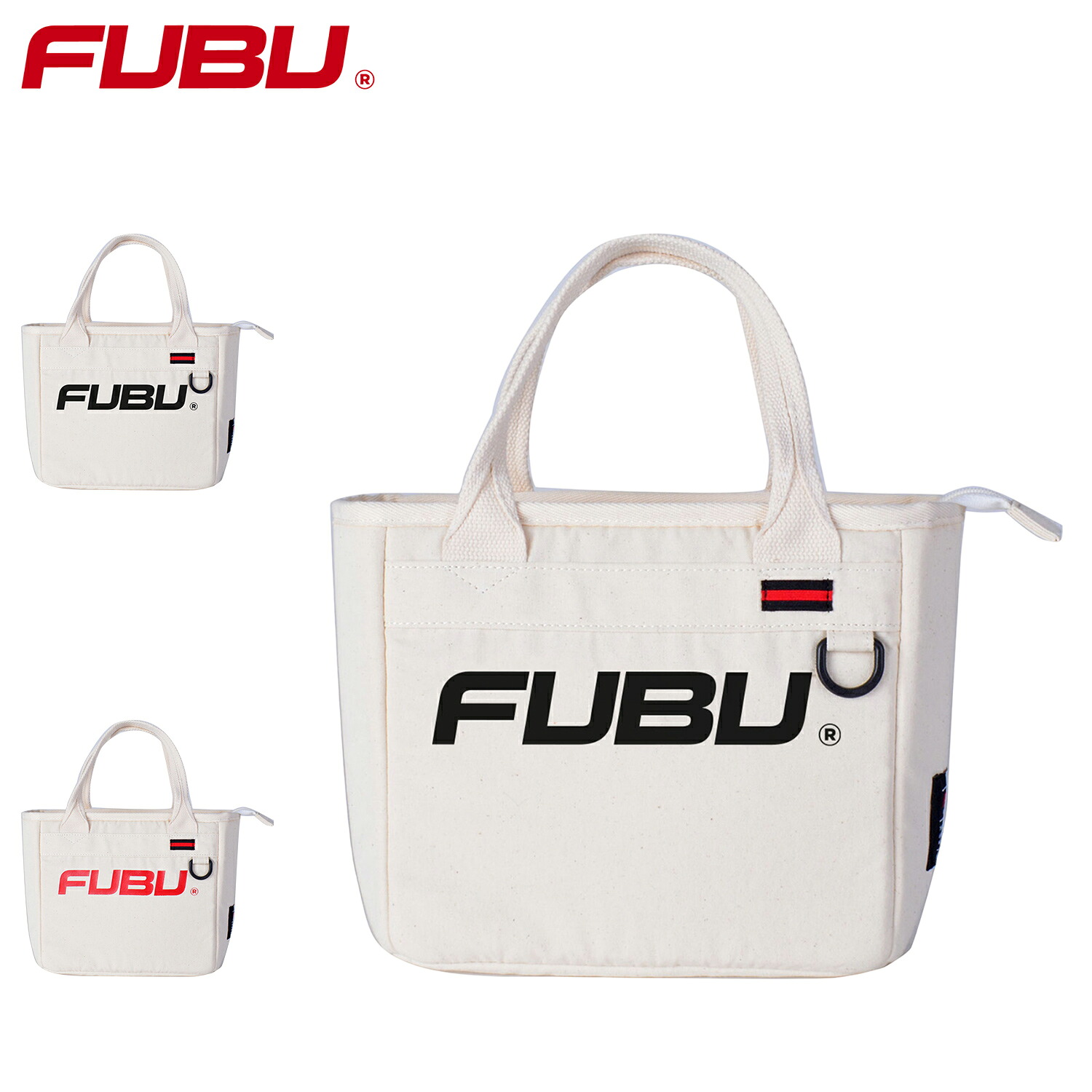 【最大1000円OFFクーポン発行中 4/12 23:59まで！】 FUBU フブ トートバッグ 帆布 メンズ レディース ホワイト 白 71005