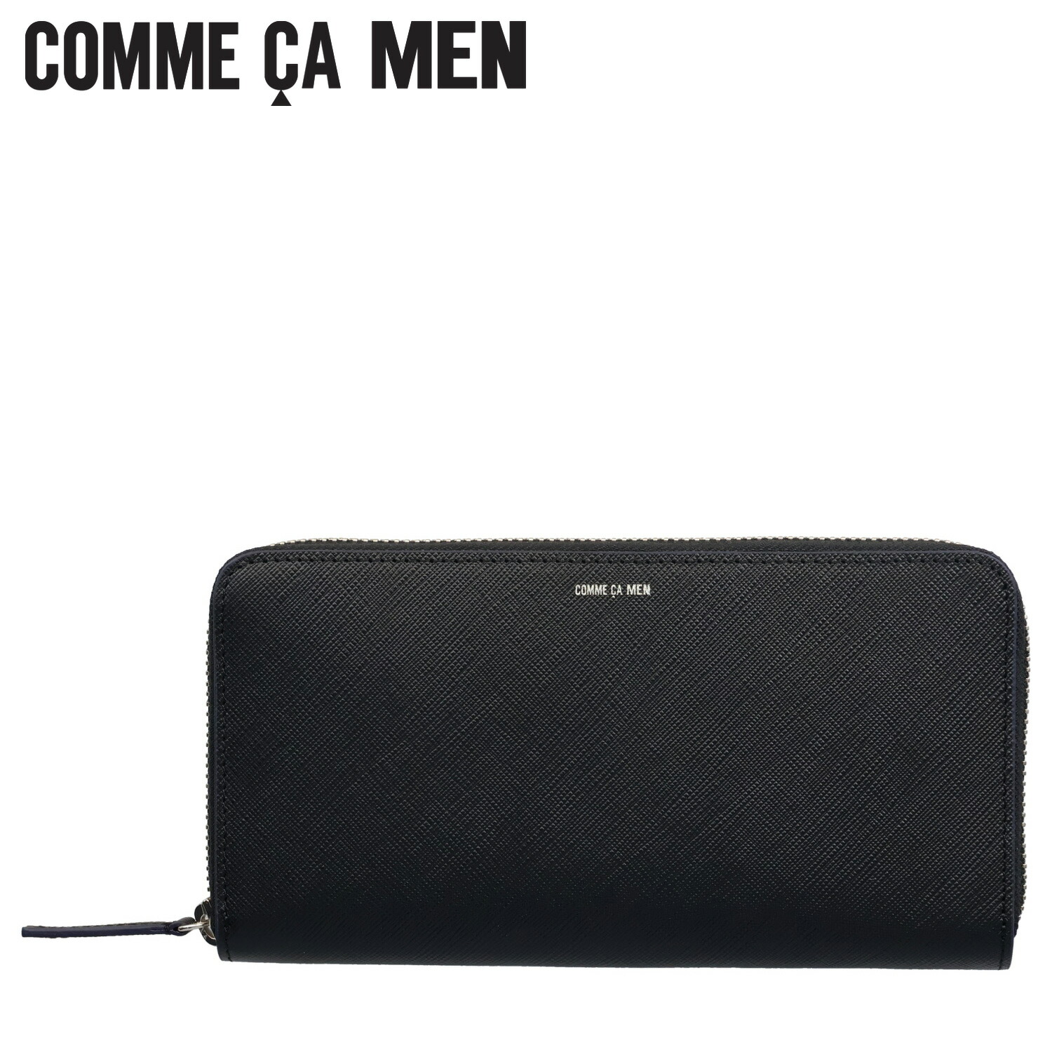 COMME CA MEN コムサメン 財布 長財布 メンズ レディース ラウンドファスナー 本革 LONG WALLET ブラック 黒 6753
