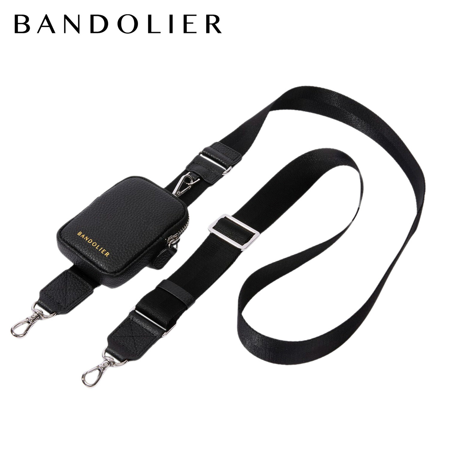 【最大1000円OFFクーポン発行中 7/27 10:59まで！】 BANDOLIER バンドリヤー ポーチ スマホ 携帯 ボディ キーポーチ ストラップ シルバー メンズ レディース BODIE KEY POUCH STRAP SILVER ブラック 黒 30BOD｜スニークオンラインショップ