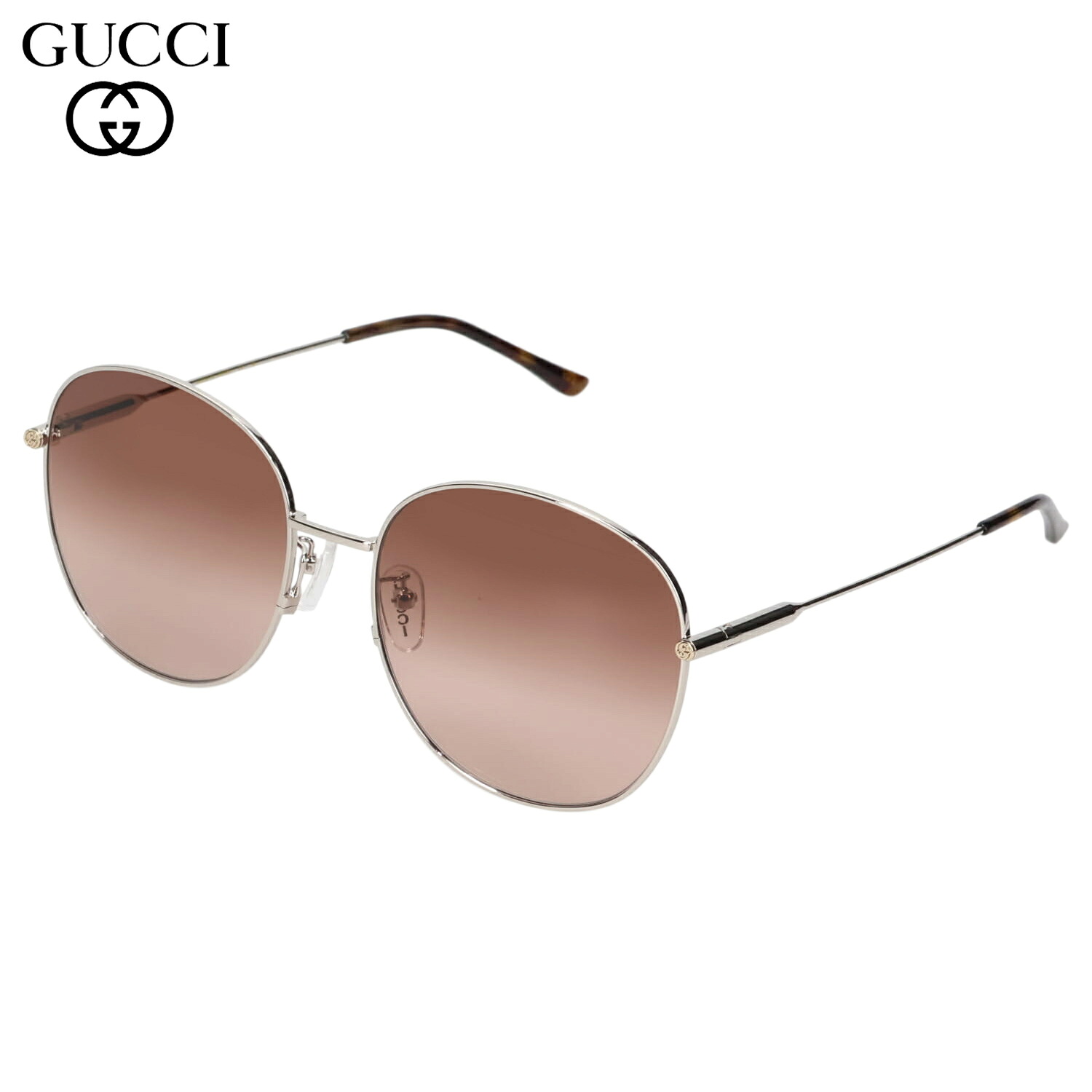 【最大1000円OFFクーポン発行中 7/27 10:59まで！】 グッチ GUCCI サングラス メンズ レディース アジアンフィット UVカット 紫外線対策 SUNGLASSES シルバー GG1416SK｜スニークオンラインショップ