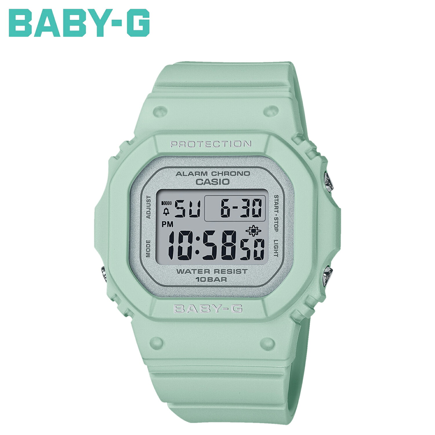【最大1000円OFFクーポン発行中 4/17 11:59まで！】 カシオ CASIO BABY-G 腕時計 BGD-565SC-3JF BGD-565 SERIES 防水 ベビーG ベイビーG レディース グリーン 母の日