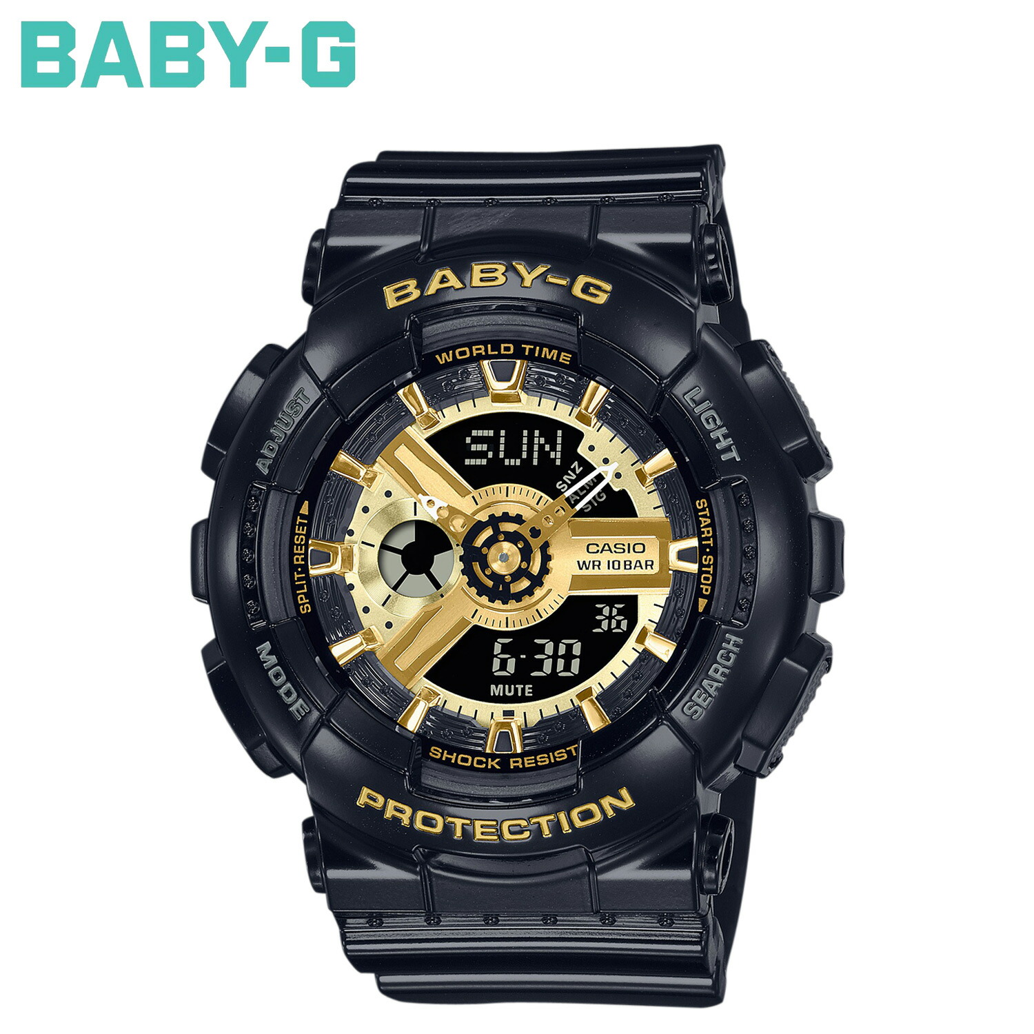 Baby-G 電波ソーラー ブラック　黒　ゴールド　金　アナデジ　説明書付属 BABY-G カシオ ベビージー スマートウォッチ ジーミズ ソーラー
