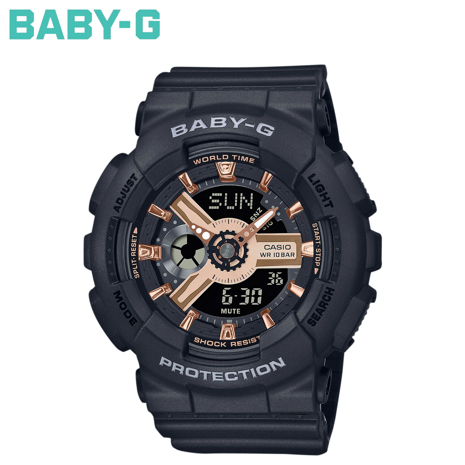 Baby-G 電波ソーラー ブラック　黒　ゴールド　金　アナデジ　説明書付属 楽天市場】G-SHOCK BABY-G タフソーラー電波時計 G-STEEL G-MS