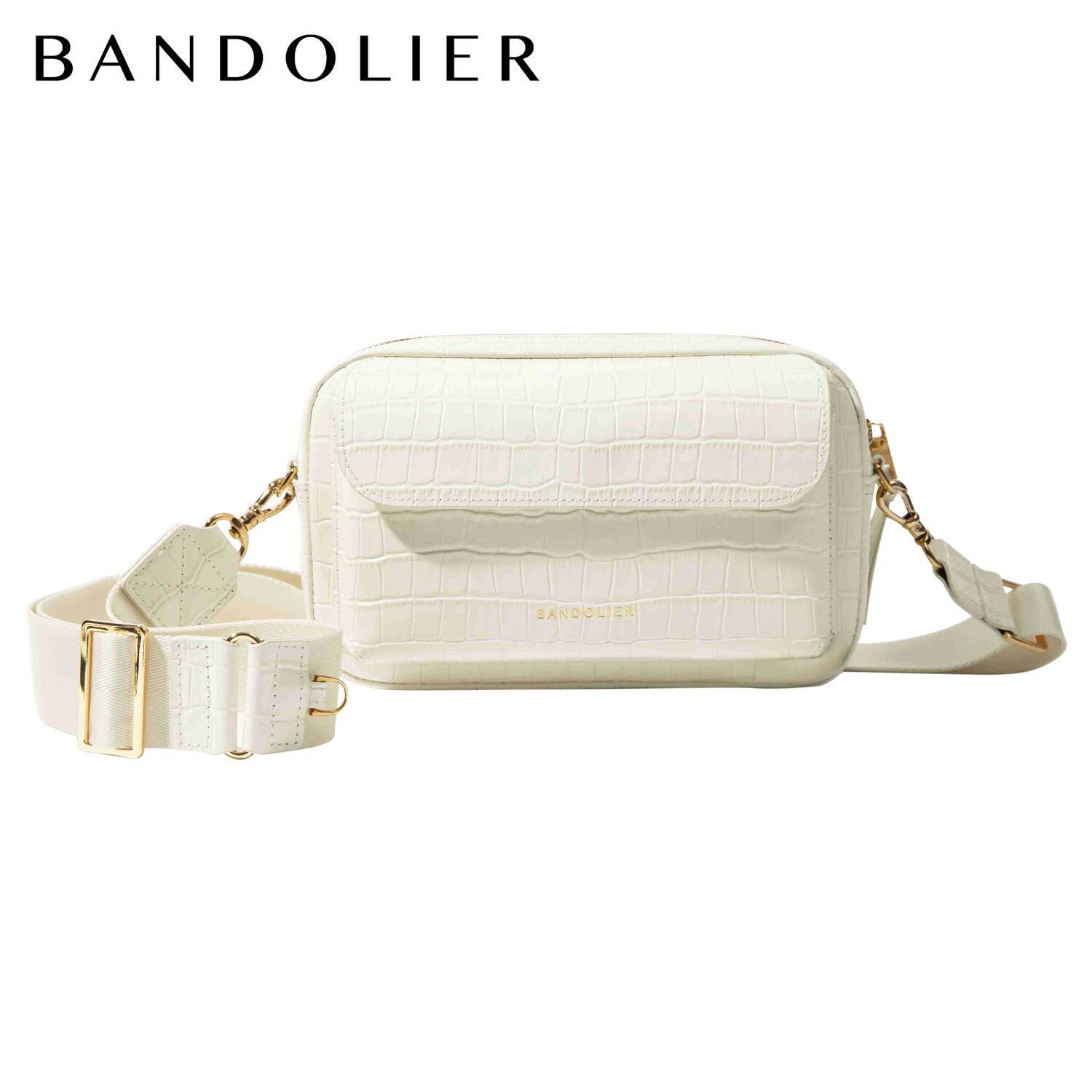 【最大1000円OFFクーポン発行中 7/27 10:59まで!】 BANDOLIER バンドリヤー バッグ ショルダーバッグ 斜めがけ 大人 軽量 ミラー クロックアイボリー バッグ レディース MILLER BAG CROC IVORY アイボリー 42MLR|スニークオンラインショップ