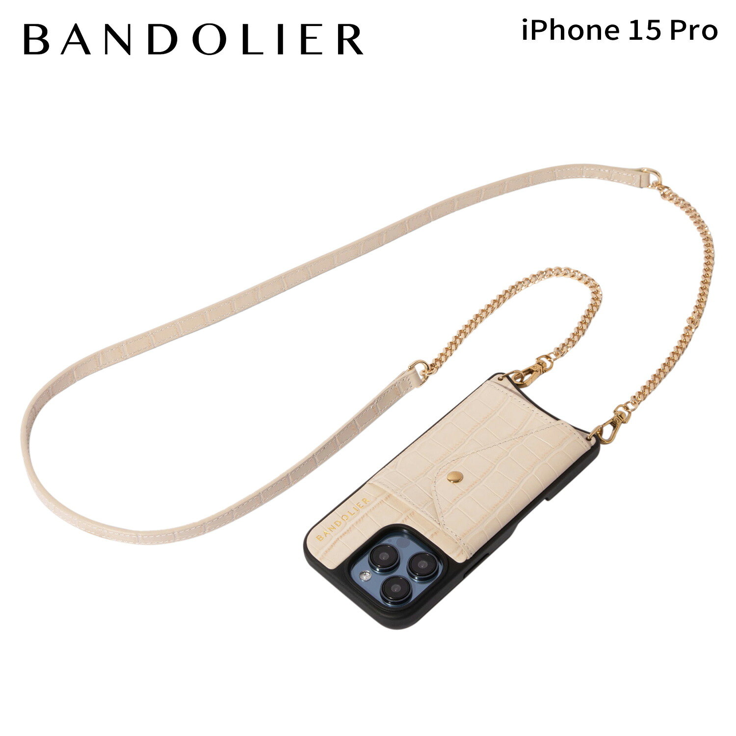BANDOLIER バンドリヤー スマホショルダー スマホケース iPhone15 Pro アイフォン ヴィヴィアン サイド スロット オート ゴールド メンズ レディース VIVIAN SIDE SLOT OAT GOLD ブラウン 14WLO 母の日