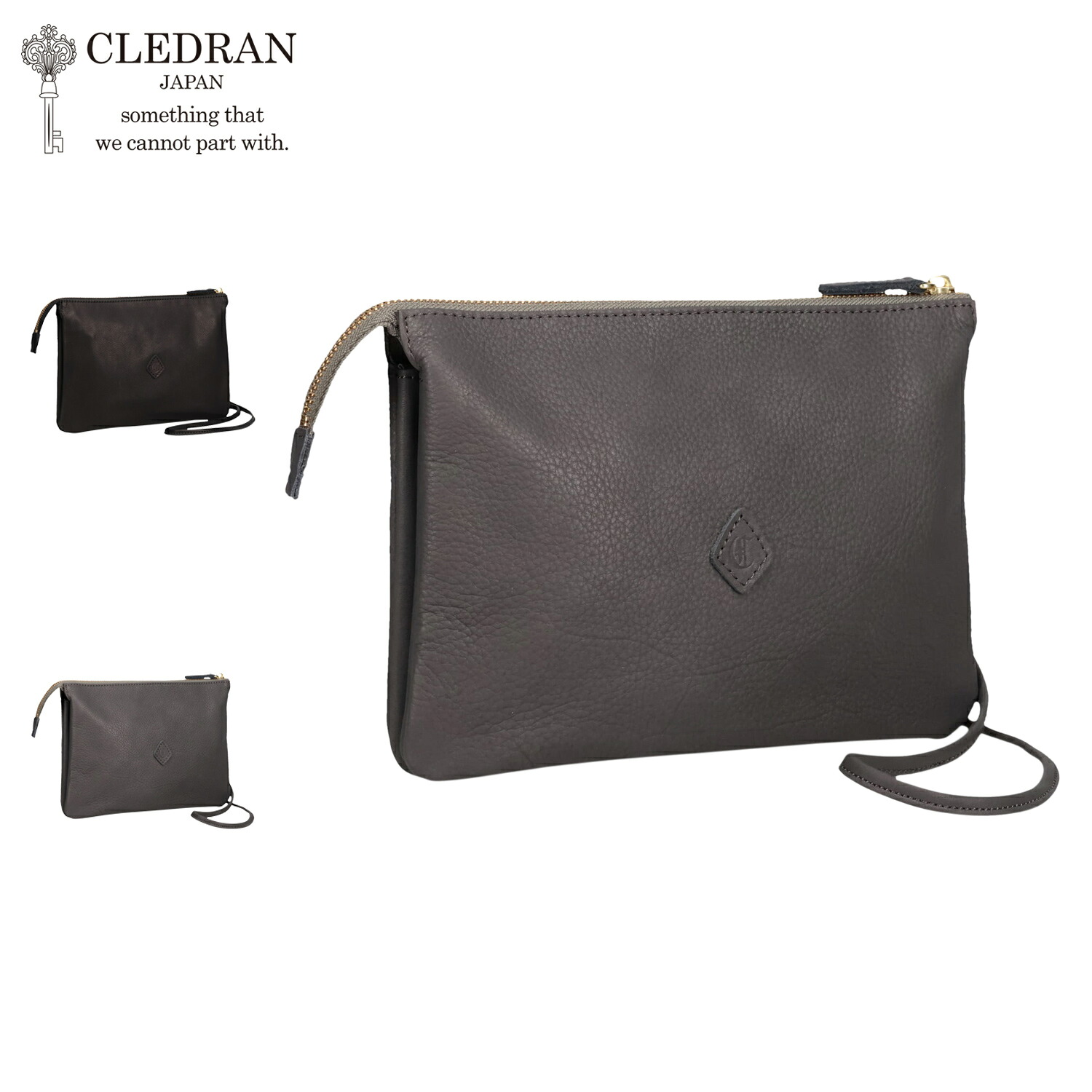 【クーポン対象外】 CLEDRAN クレドラン バッグ ショルダーバッグ メンズ レディース 本革 牛革 軽量 斜めがけ 日本製 GALE SEPARATE SHOULDER ブラック グレー 黒 CL3629
