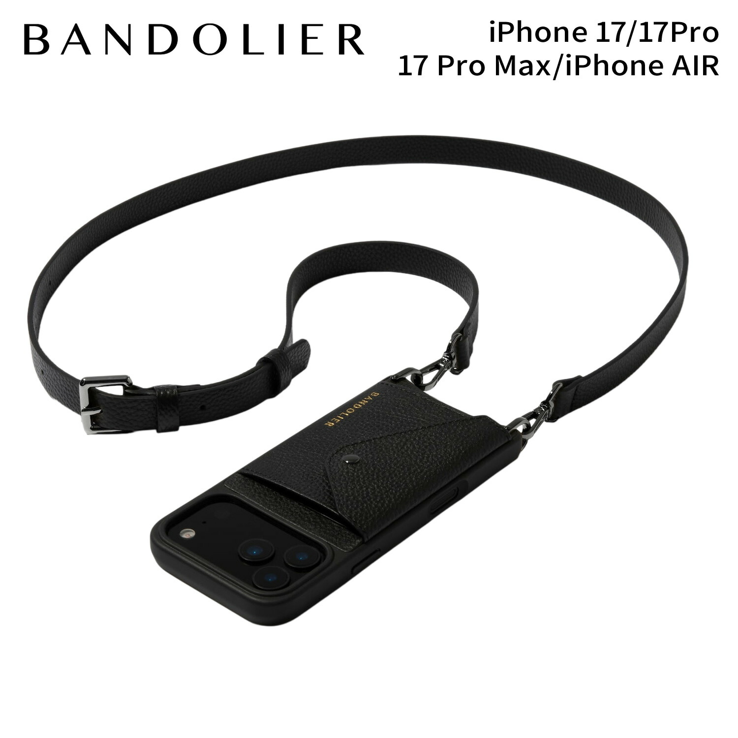 【最大1000円OFFクーポン発行中 7/27 10:59まで!】 BANDOLIER バンドリヤー スマホショルダー iPhone17 17Pro 17Pro Max iPhone Air スマホケース アイフォン ヘイリー サイドスロット ピューター メンズ レディース HAILEY SIDE SLOT PEWTER ブラック 黒 14HAI|スニークオンラインショップ