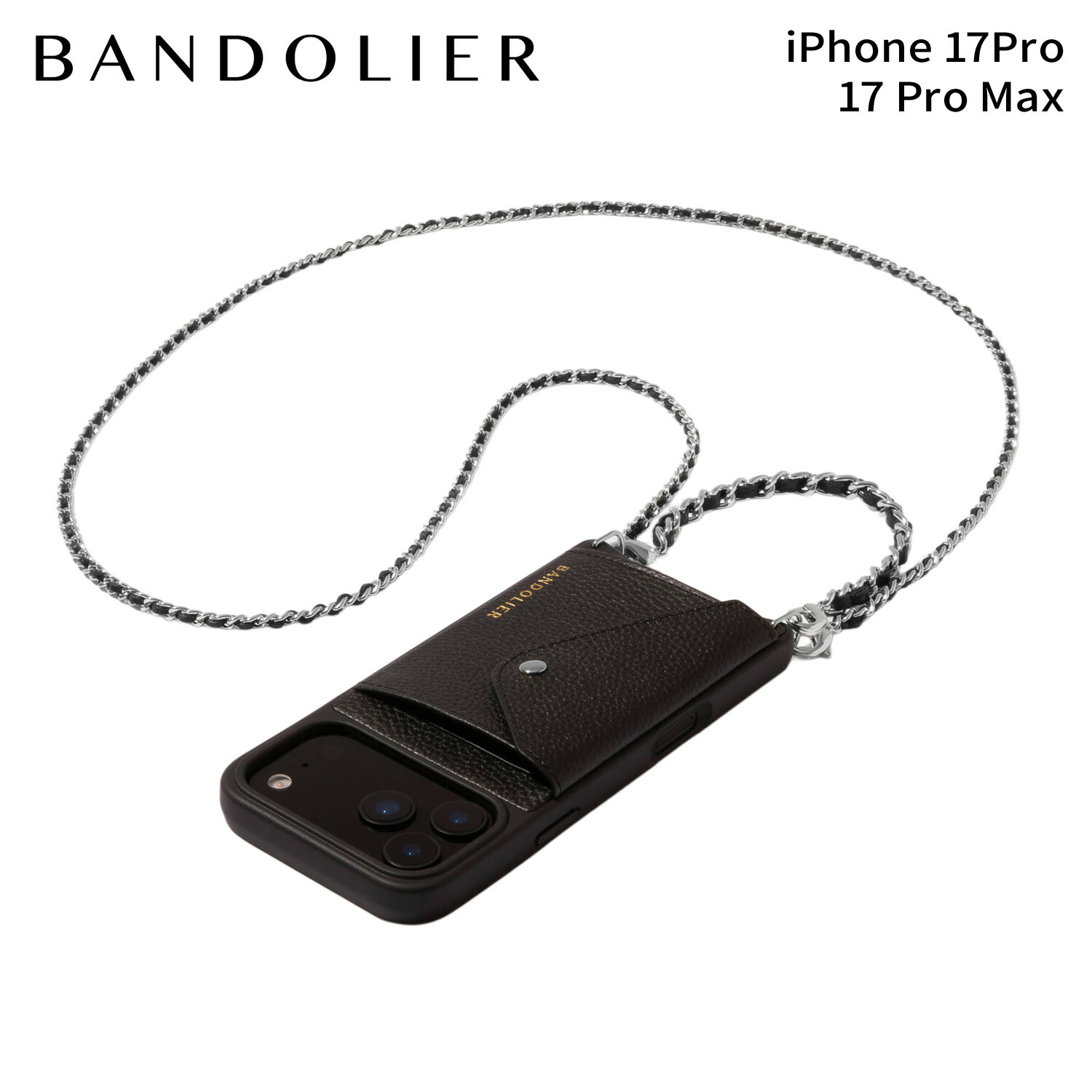 【最大1000円OFFクーポン発行中 7/27 10:59まで!】 BANDOLIER バンドリヤー スマホショルダー iPhone17Pro 17Pro Max スマホケース アイフォン リリー シルバー バンドレット セット メンズ レディース LILY SET SILVER ブラック 黒 14LIL|スニークオンラインショップ