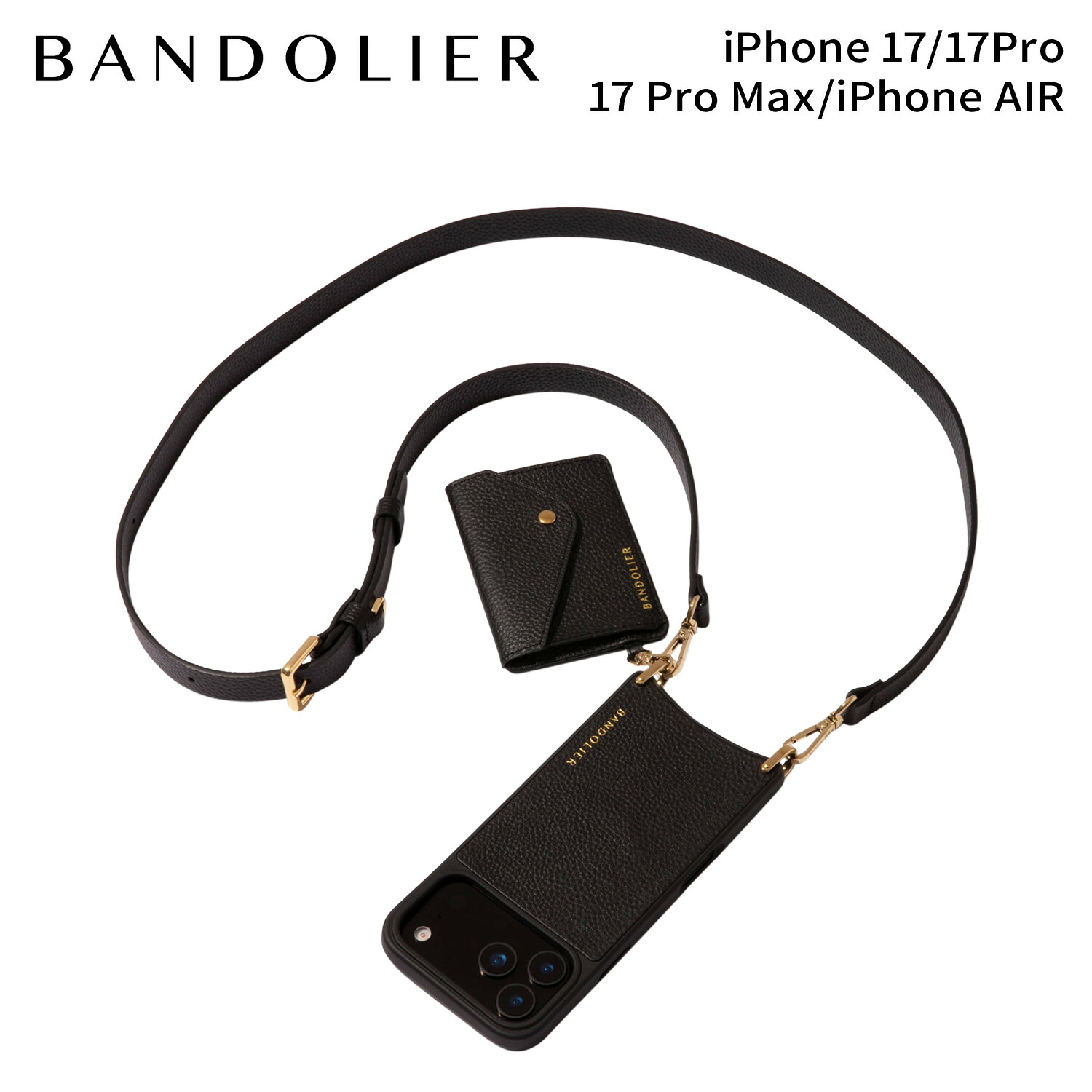 BANDOLIER バンドリヤー スマホショルダー iPhone17 17Pro 17Pro Max iPhone Air スマホケース アイフォン レミ マグネット ゴールド メンズ レディース REMI MAGNET GOLD ブラック 黒 12REM 母の日