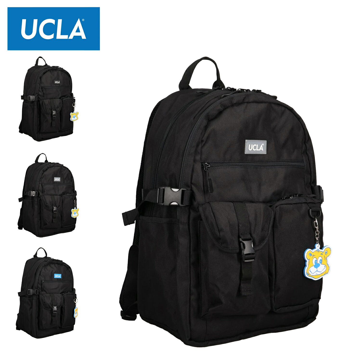 【最大1000円OFFクーポン発行中 7/27 10:59まで！】 UCLA ユーシーエルエー リュック バッグ バックパック メンズ レディース 32L 大容量 軽量 B5 005 BACKPACK ブラック グレー ブルー 黒 440-131｜スニークオンラインショップ
