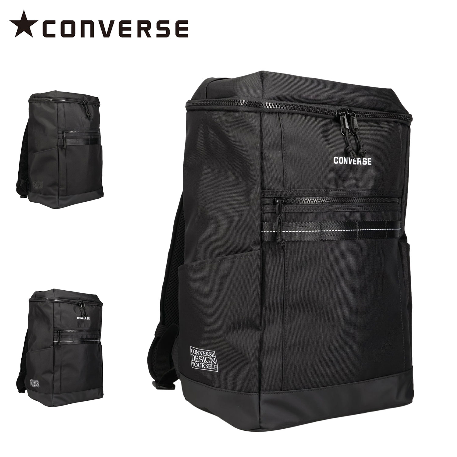 【最大1000円OFFクーポン発行中 4/17 11:59まで！】 コンバース CONVERSE リュック バッグ バックパック メンズ レディース 30L 大容量 軽量 仕切り 通学 撥水 BACKPACK ブラック 黒 20105-50 母の日