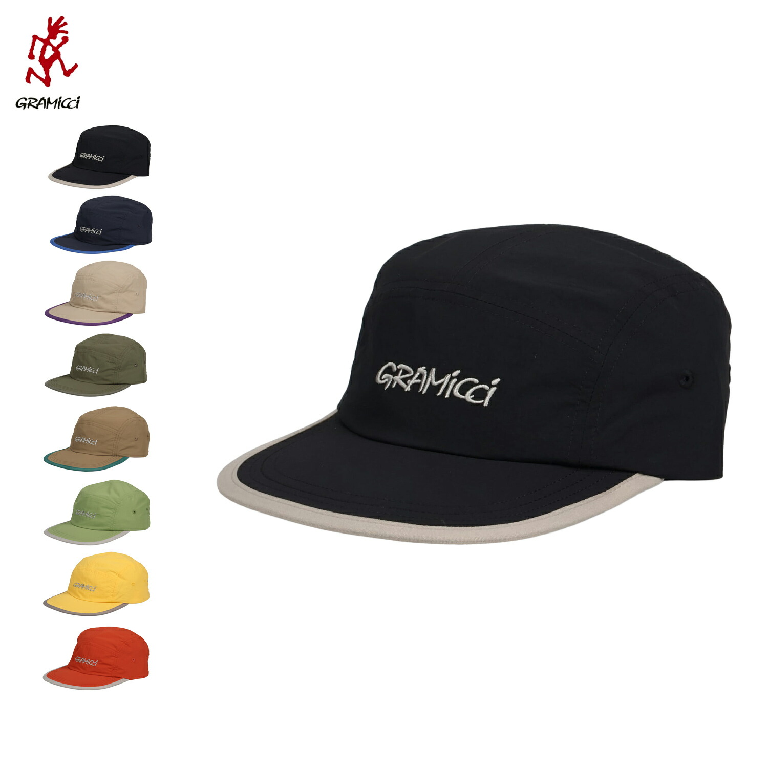 Gramicci グラミチ キャップ 帽子 メンズ レディース ナイロン NYLON GRAMICCI CAP ブラック ネイビー ベージュ オリーブ ブラウン グリーン イエロー オレンジ 黒 G6SA-083