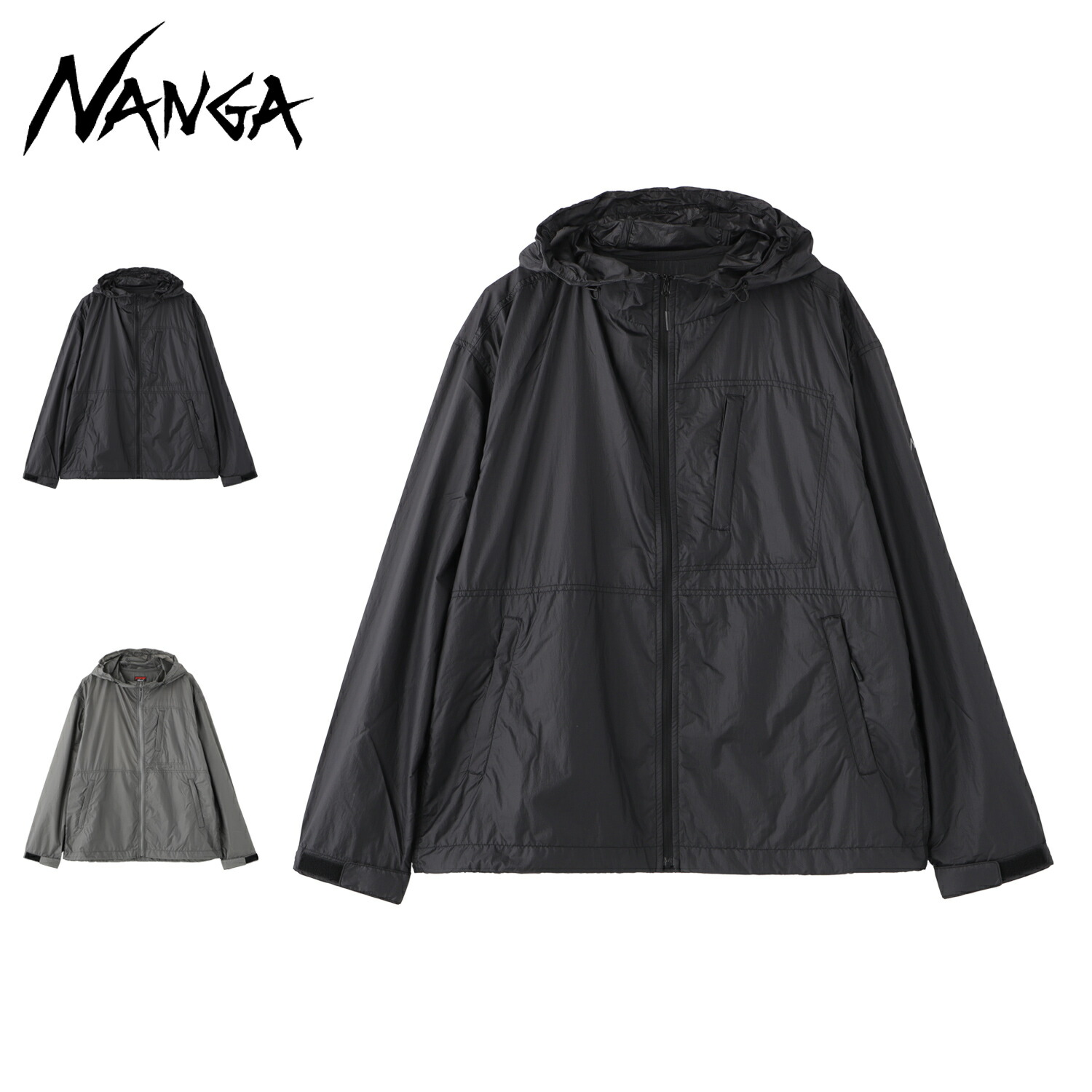 【最大1000円OFFクーポン発行中 4/17 11:59まで！】 NANGA ナンガ ジャケット シアージャケット アウター メンズ 春 軽量 薄手 撥水 SHEER JACKET ブラック グレー 黒 N2610-1A005D