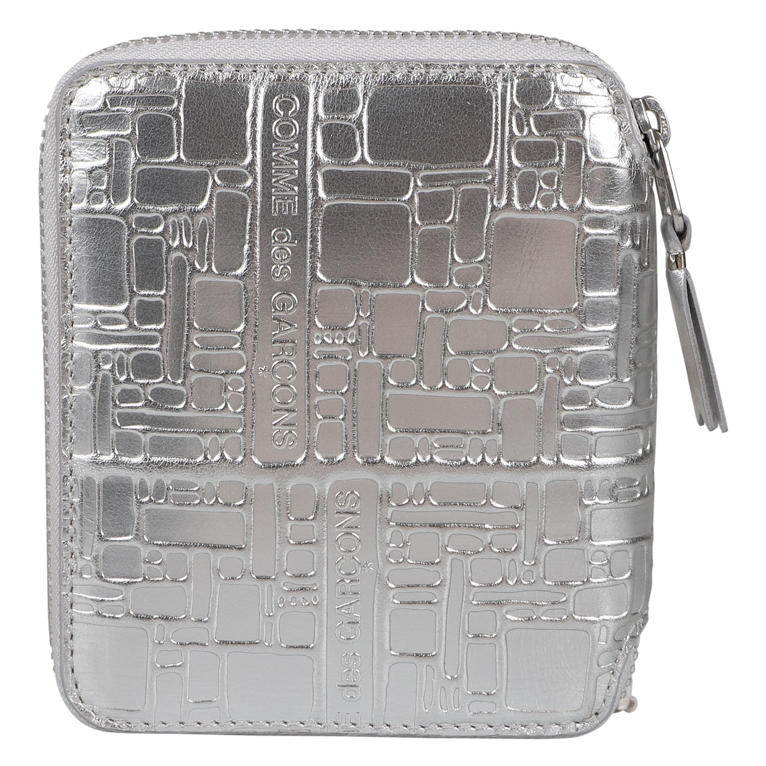 新作からsaleアイテム等お得な商品 満載 コムデギャルソン Comme Des Garcons 二つ折り財布 メンズ レディース ラウンドファスナー Embossed Logotype シルバー Sa2100eg Www Tonna Com