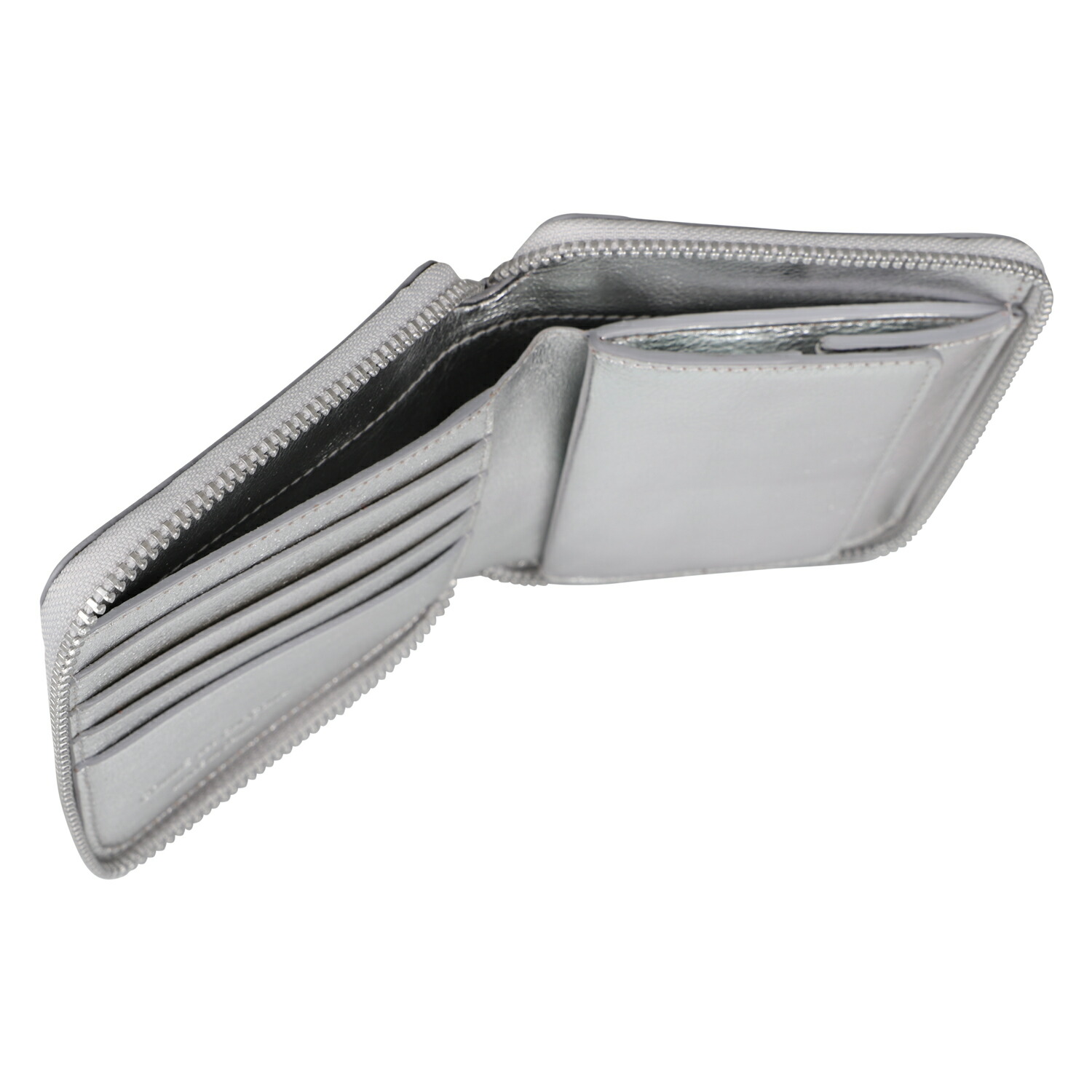 新作からsaleアイテム等お得な商品 満載 コムデギャルソン Comme Des Garcons 二つ折り財布 メンズ レディース ラウンドファスナー Embossed Logotype シルバー Sa2100eg Www Tonna Com