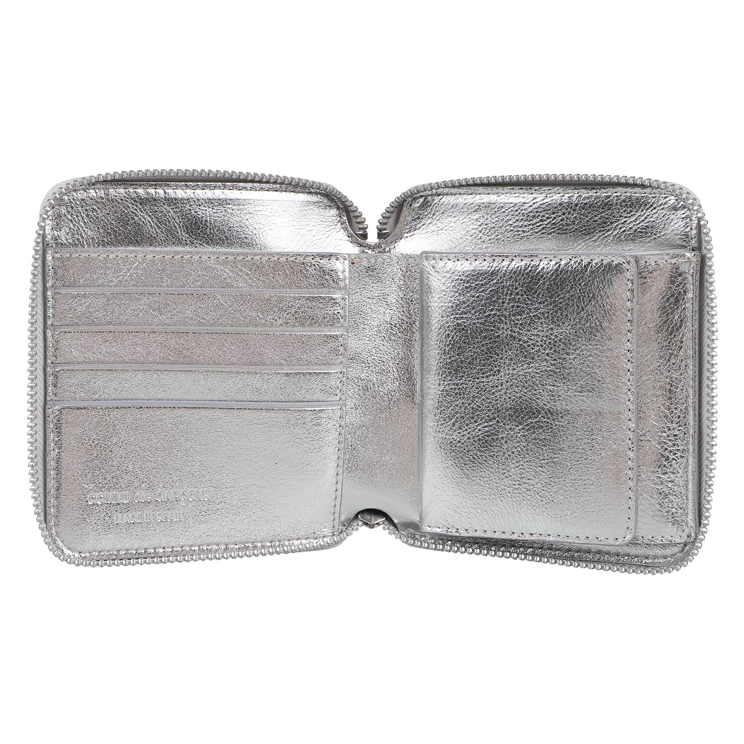 新作からsaleアイテム等お得な商品 満載 コムデギャルソン Comme Des Garcons 二つ折り財布 メンズ レディース ラウンドファスナー Embossed Logotype シルバー Sa2100eg Www Tonna Com