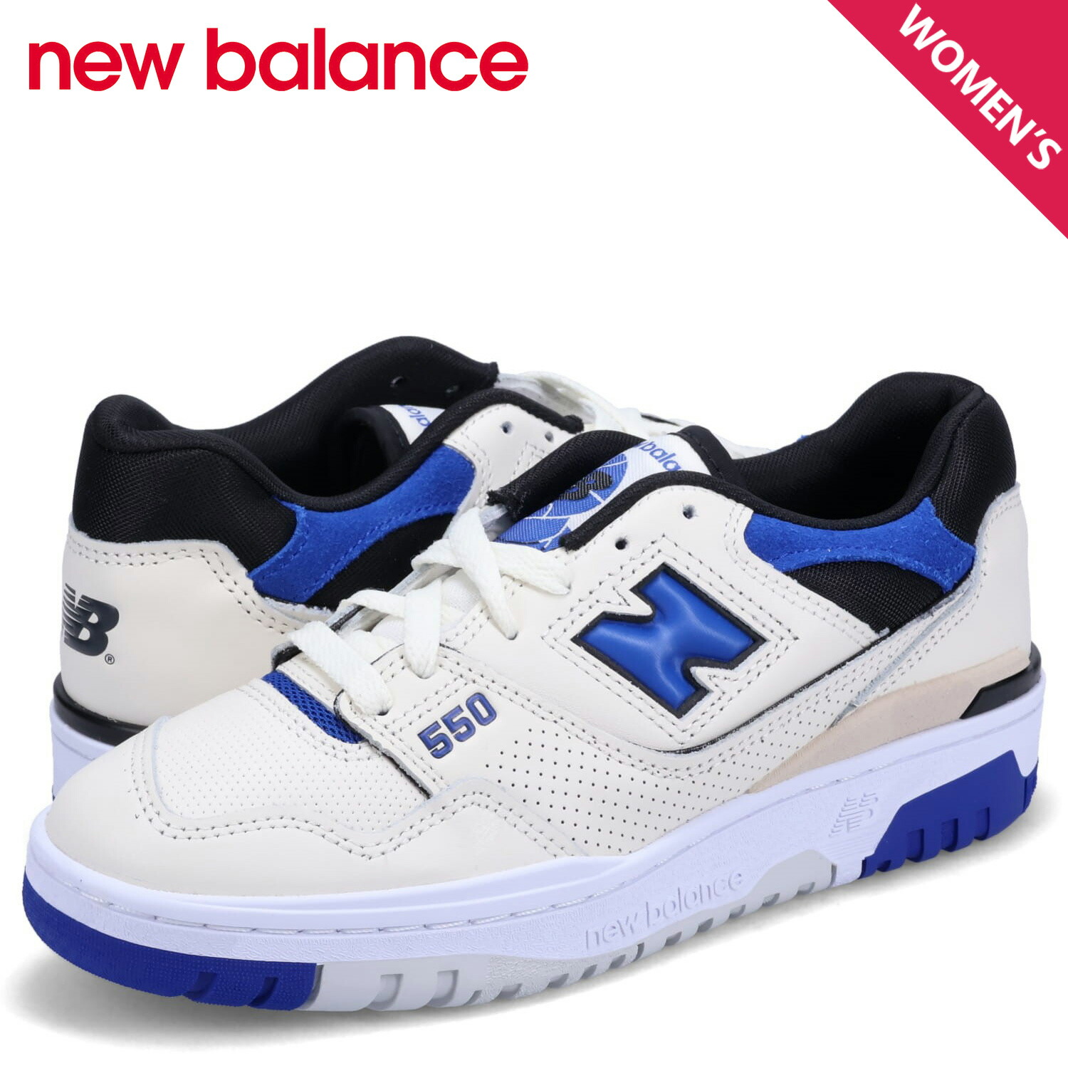 【最大1000円OFFクーポン発行中 4/12 23:59まで！】 【訳あり】 【BOX破損】 ニューバランス new balance 550 スニーカー レディース Dワイズ ブルー BB550VTA 【返品不可】
