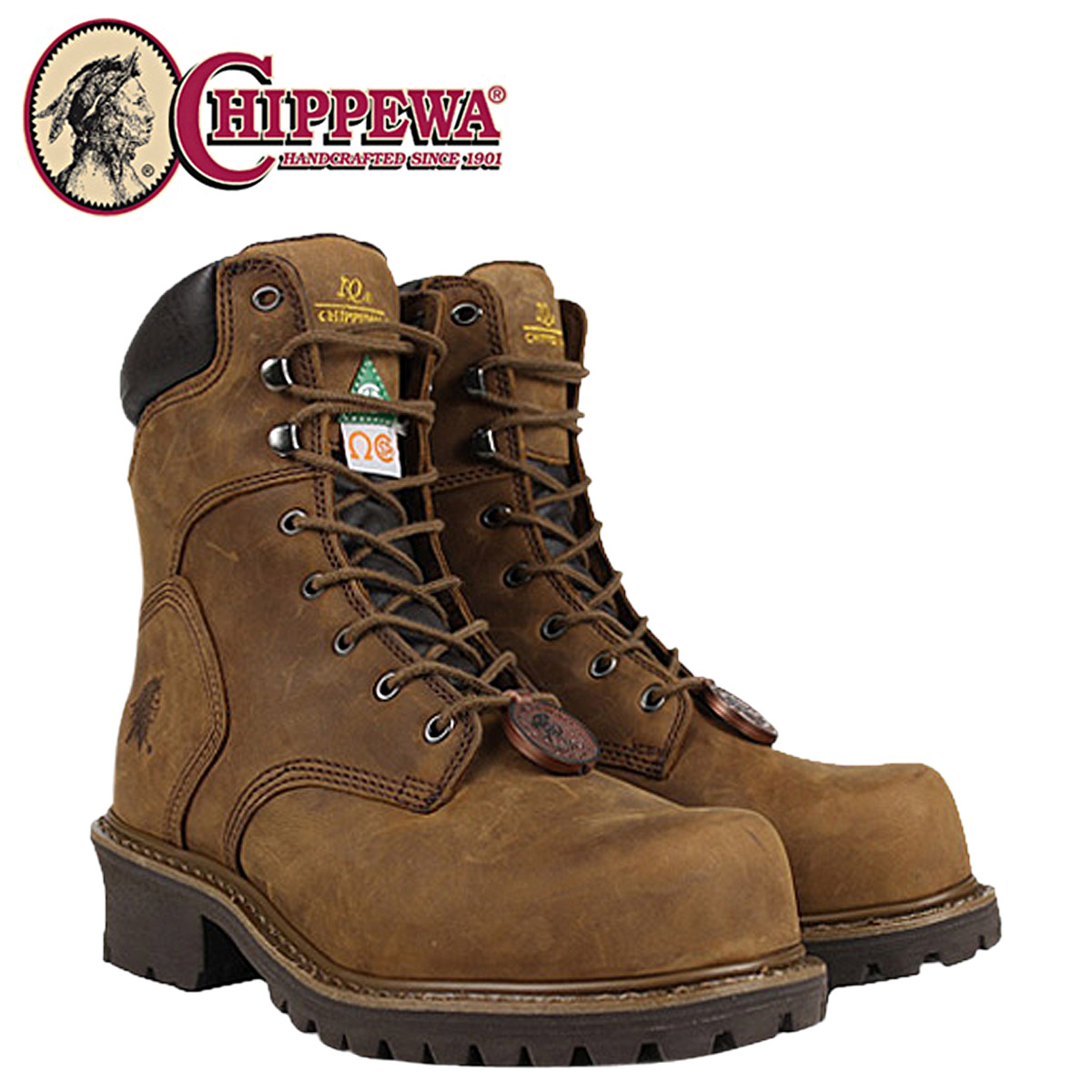 chippewa steel toe logger boots