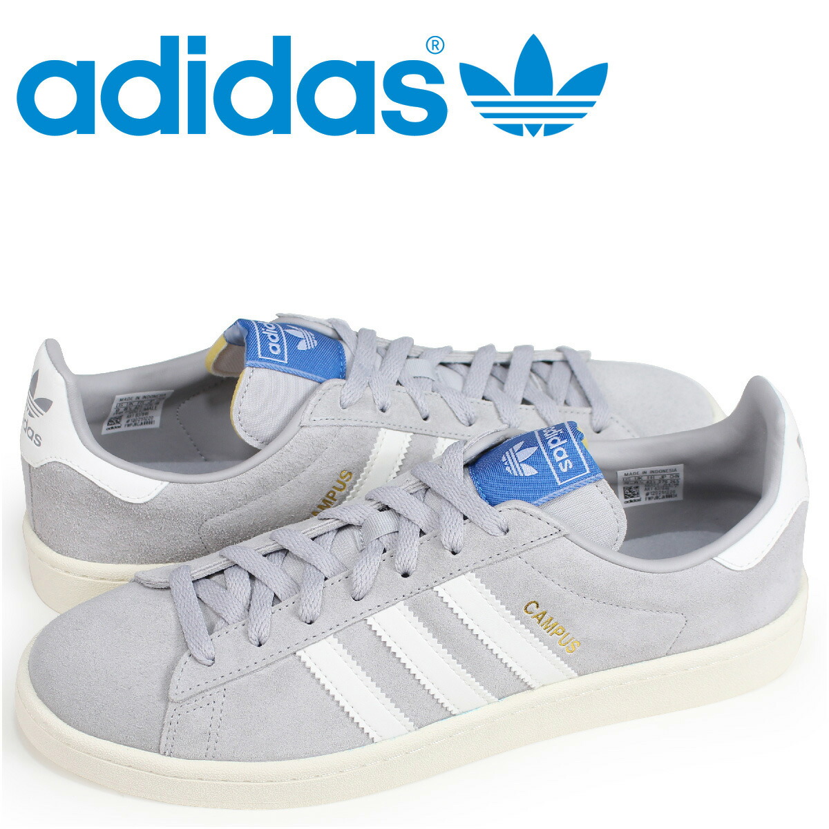 adidas Originals Mens Campus Trainers B37846 Grey