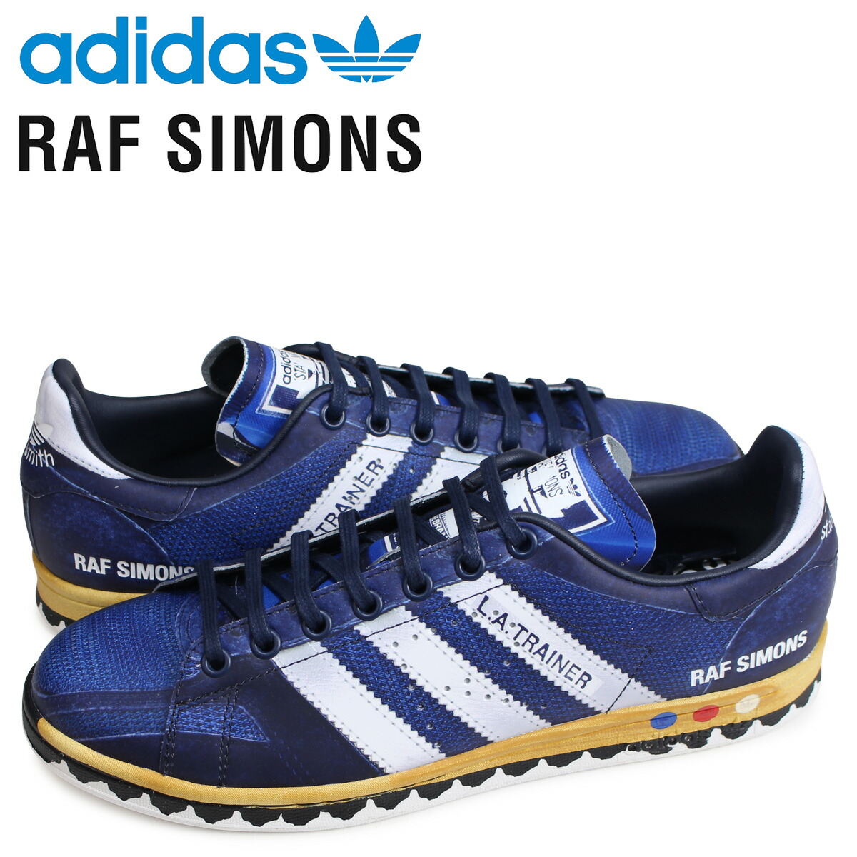 楽天市場 アディダス オリジナルス Adidas Originals ラフシモンズ Raf Simons La スタン スニーカー ロサンゼルス トレーナー メンズ Rs La Stan Trainer コラボ ネイビー Ee7951 スニークオンラインショップ