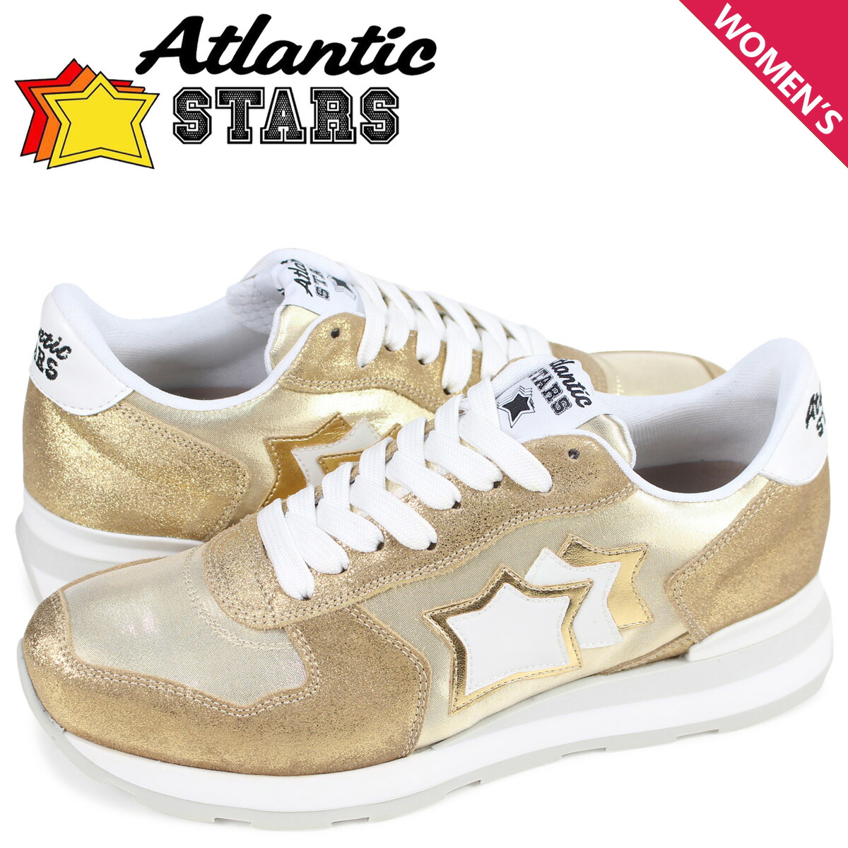 送料無料 Atlantic あす楽対応 Atlantic Vega Stars ベガ スニーカー Vega Coo 86b靴 Ss 23cm 25 5cm アトランティックスターズ 最大1000円offクーポン アトランティックスターズ Atlantic Stars ベガ スニーカー レディース Vega ゴールド Coo 86b